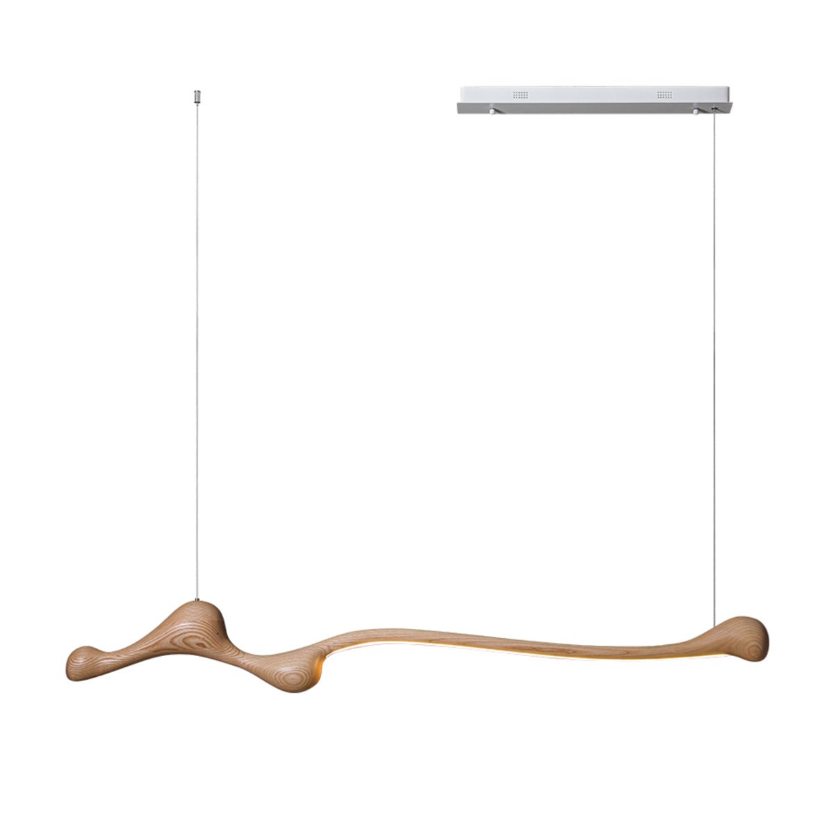 Ardena Sculpted Wood Linear Pendant Lamp