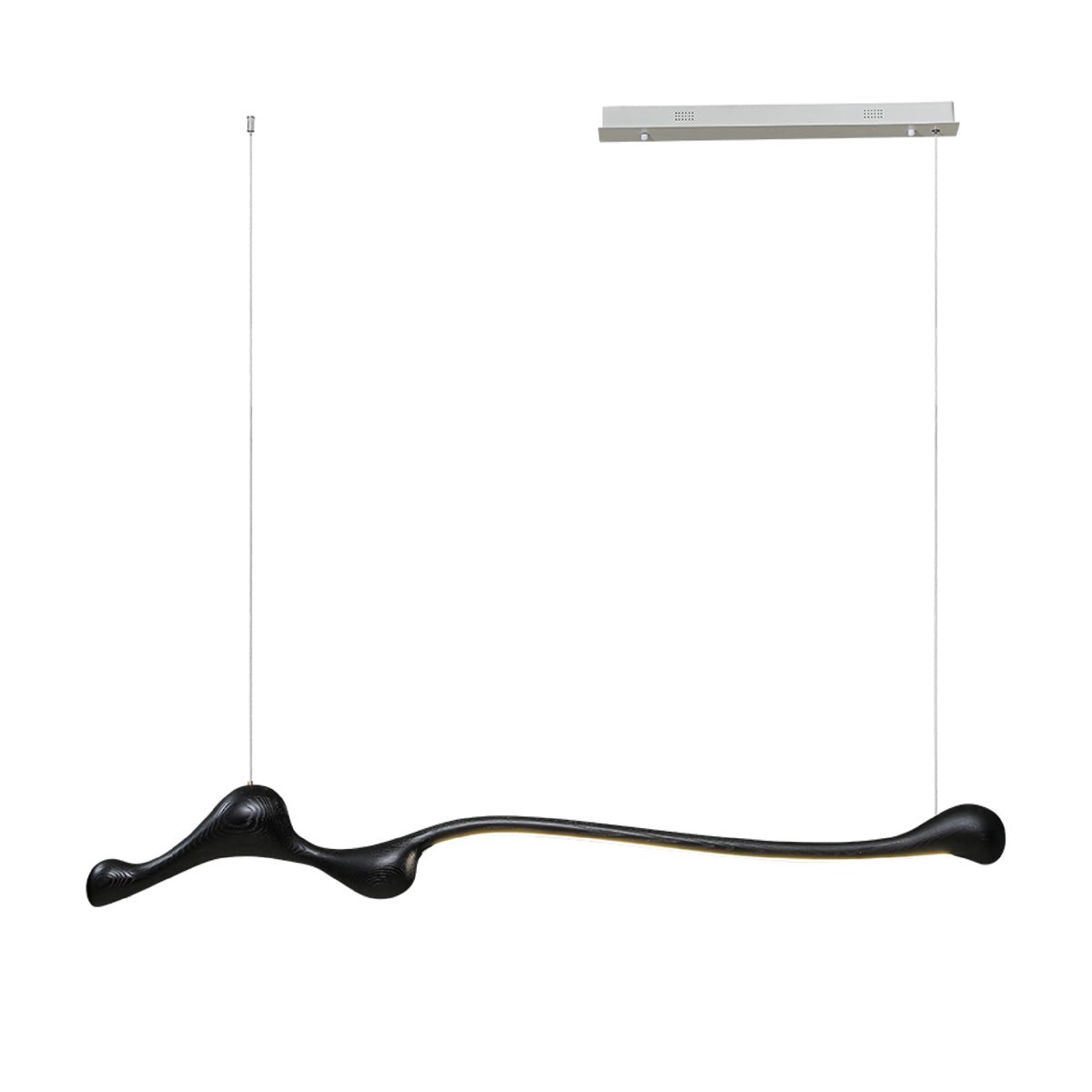 Ardena Sculpted Wood Linear Pendant Lamp