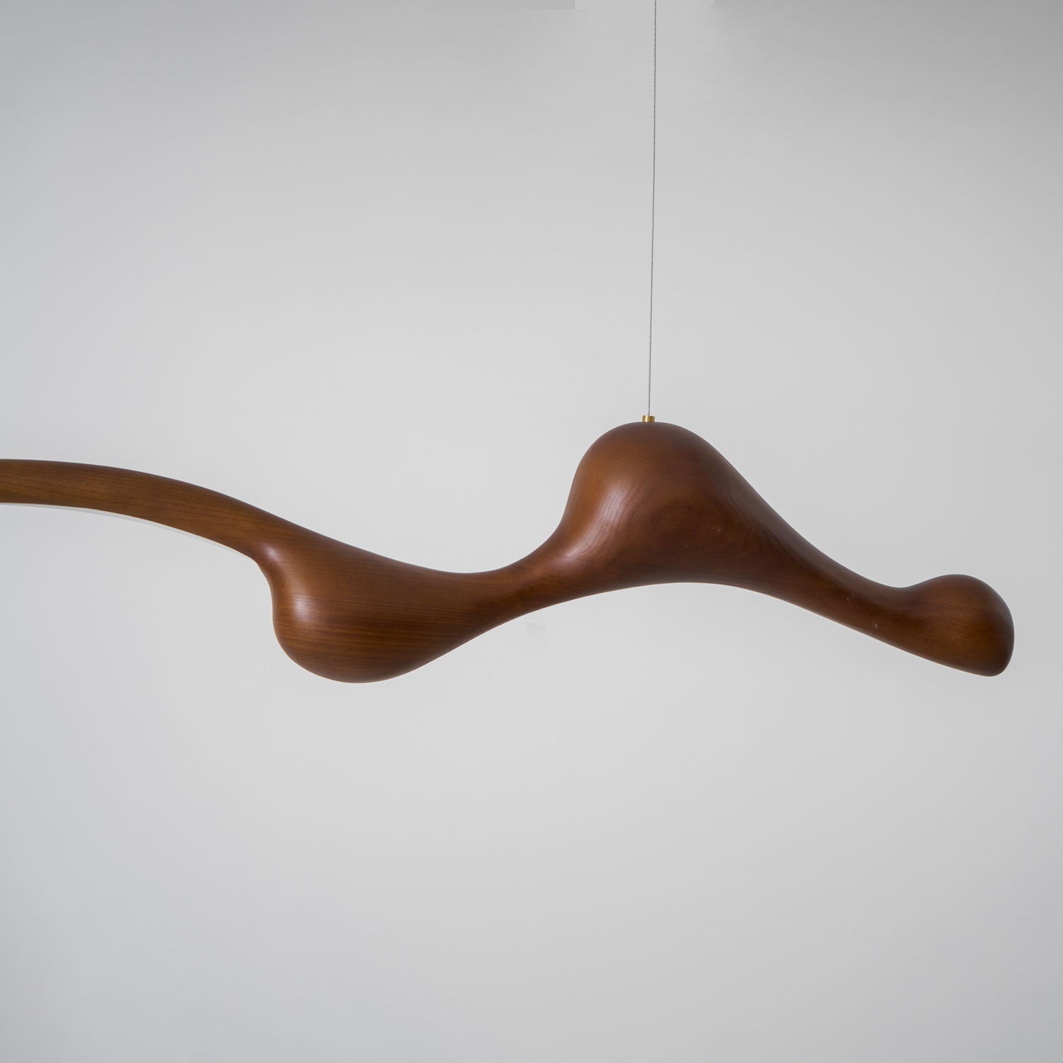 Ardena Sculpted Wood Linear Pendant Lamp