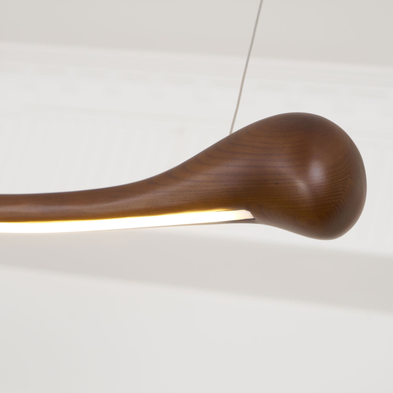 Ardena Sculpted Wood Linear Pendant Lamp