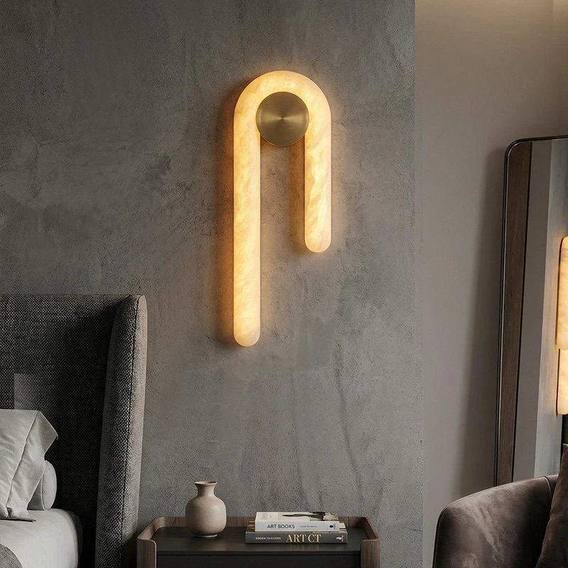 Arlo Loop Alabaster Wall Sconce