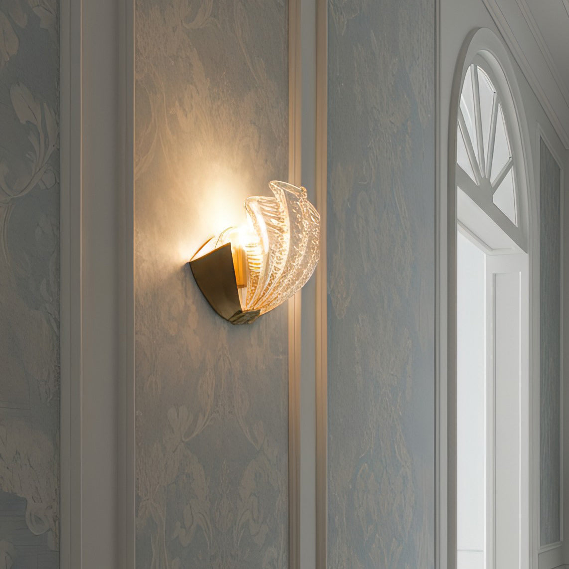 Art Deco Scallop Wall Sconce
