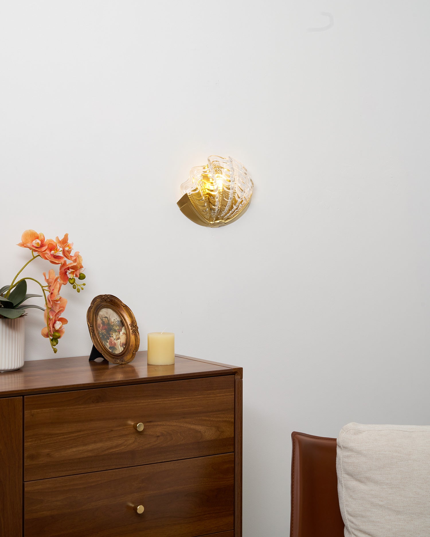 Art Deco Scallop Wall Sconce