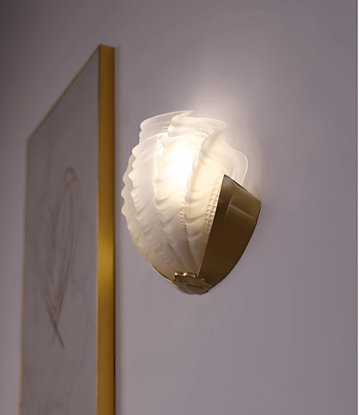 Art Deco Scallop Wall Sconce
