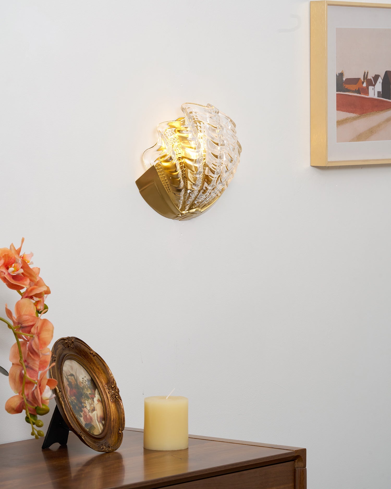 Art Deco Scallop Wall Sconce