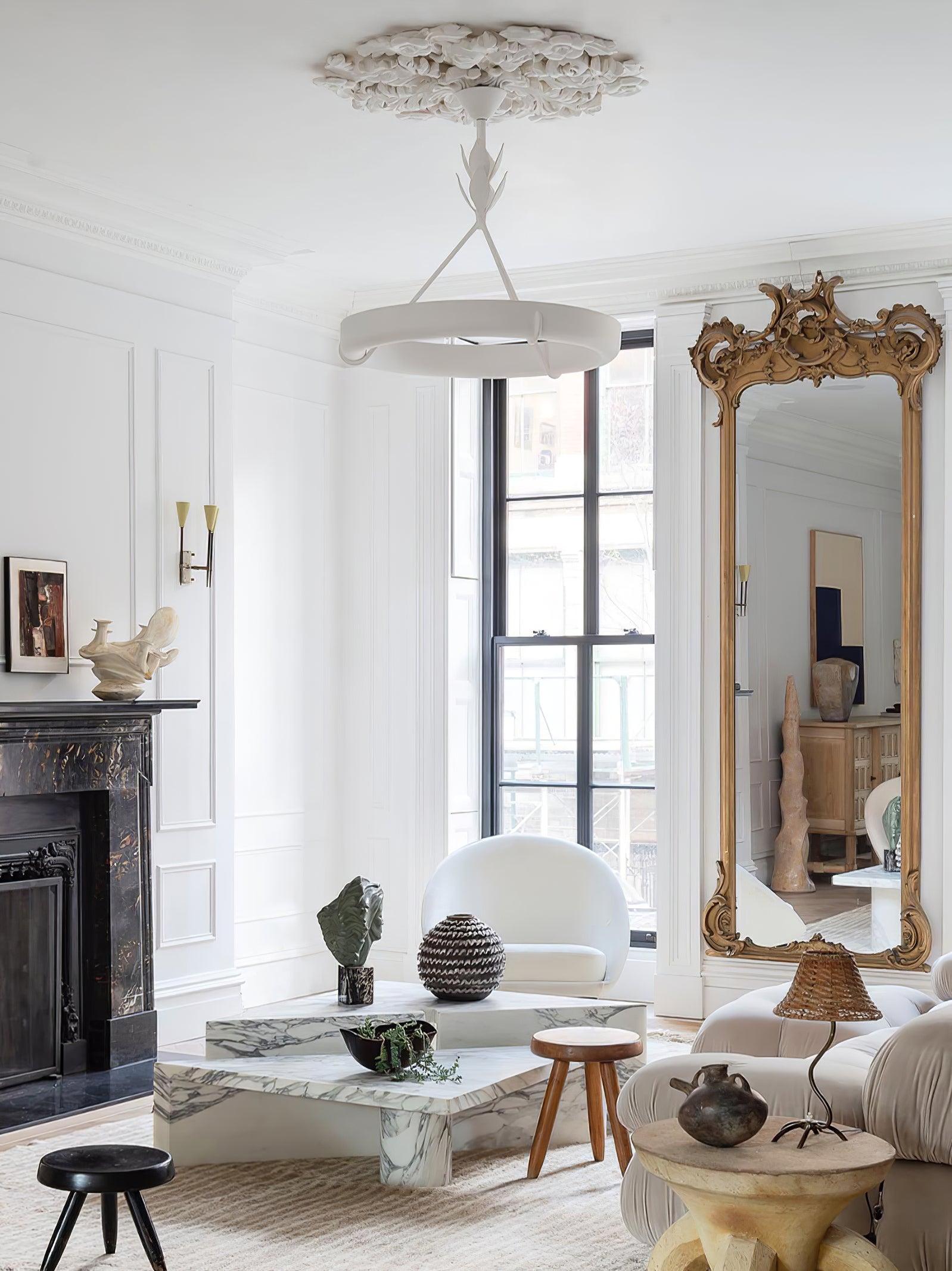 Athena Plaster Ring Chandelier