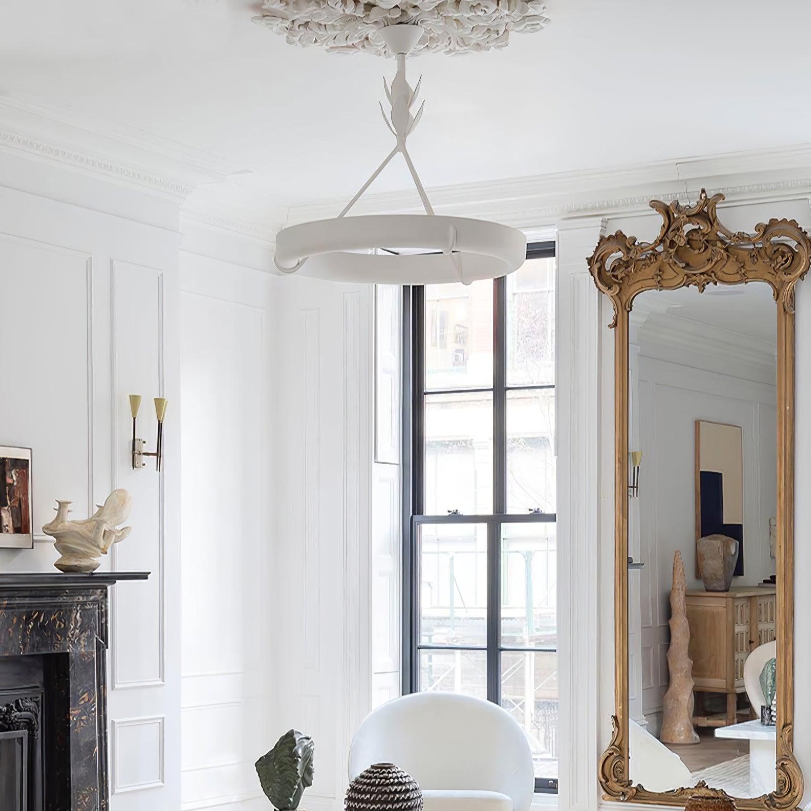 Athena Plaster Ring Chandelier