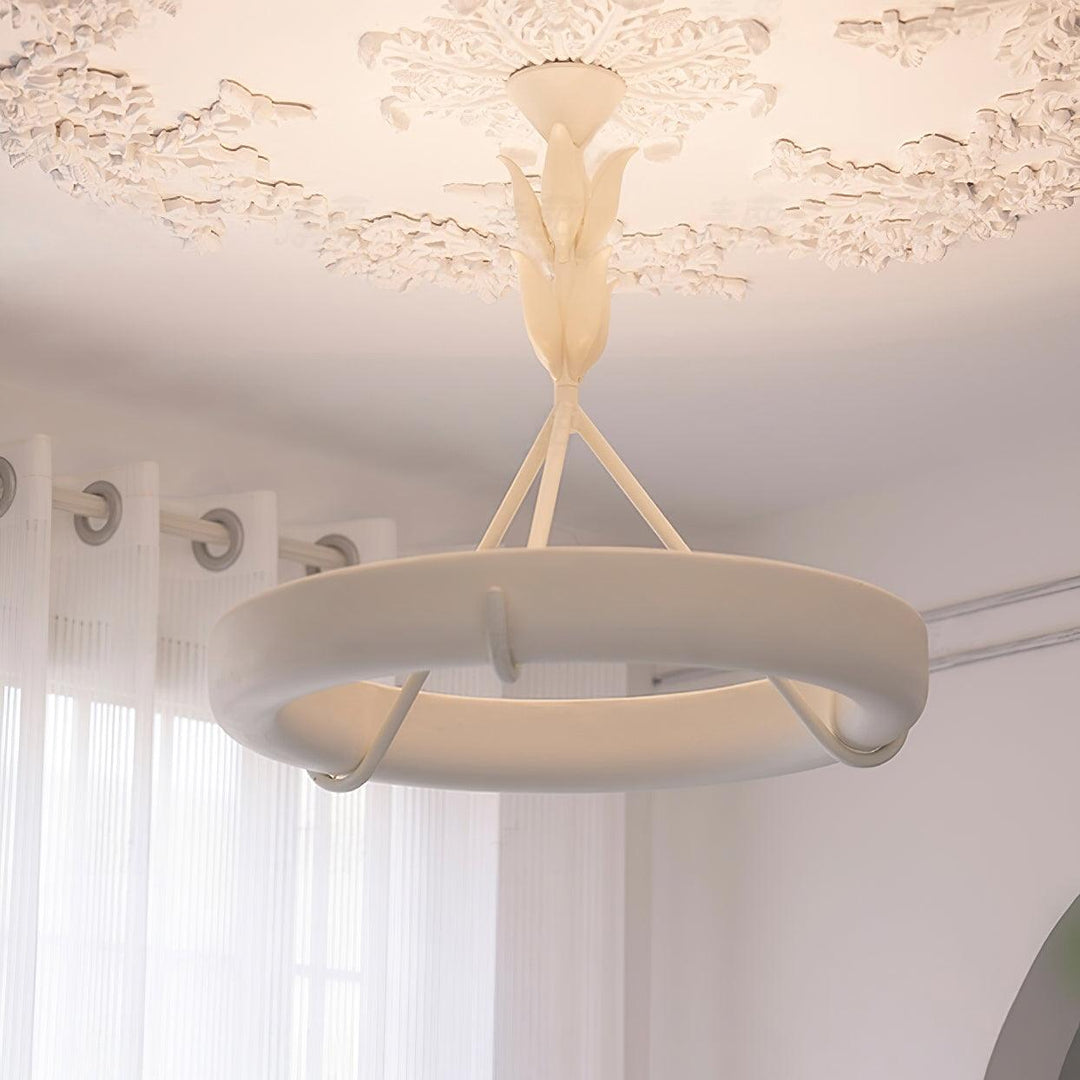 Athena Plaster Ring Chandelier