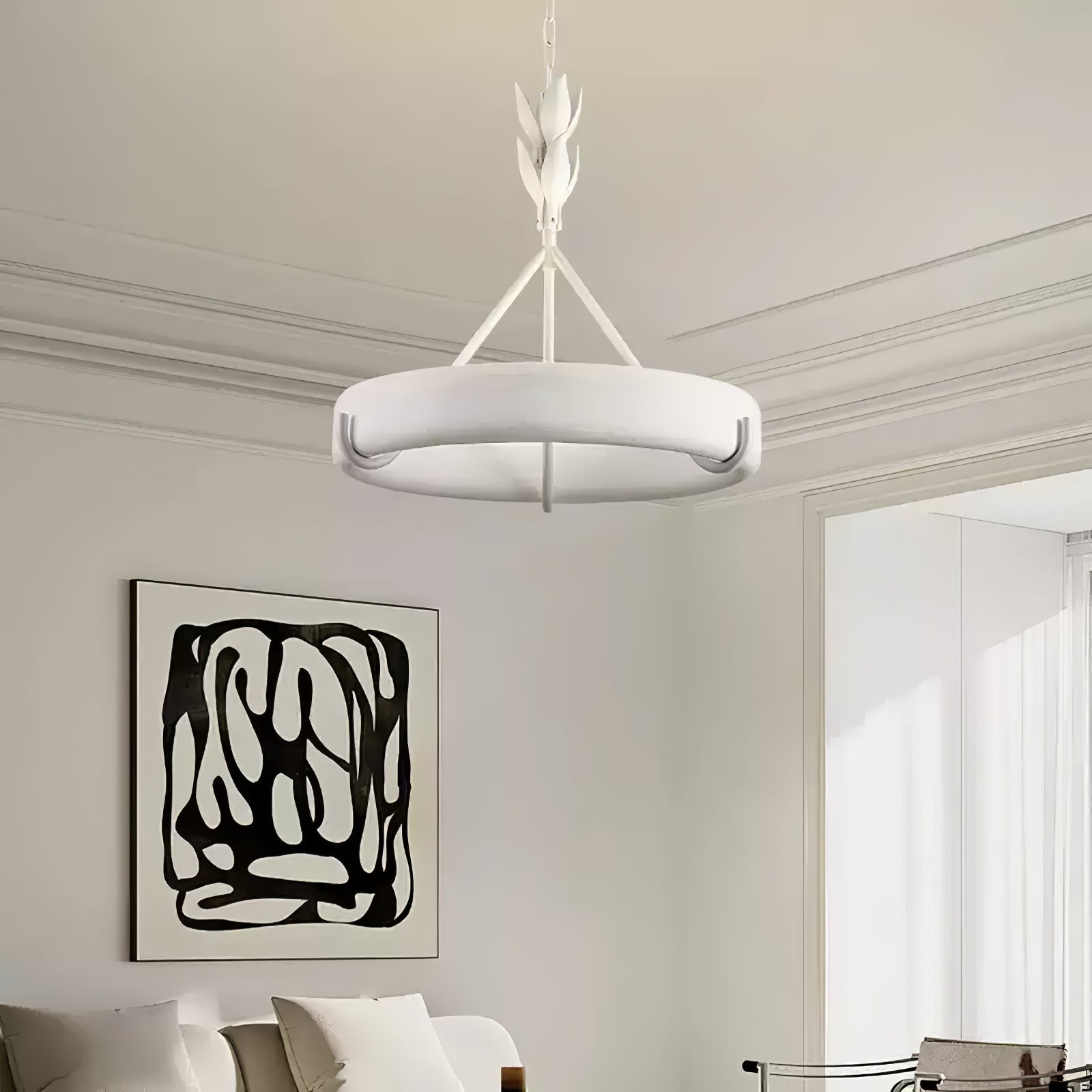 Athena Plaster Ring Chandelier