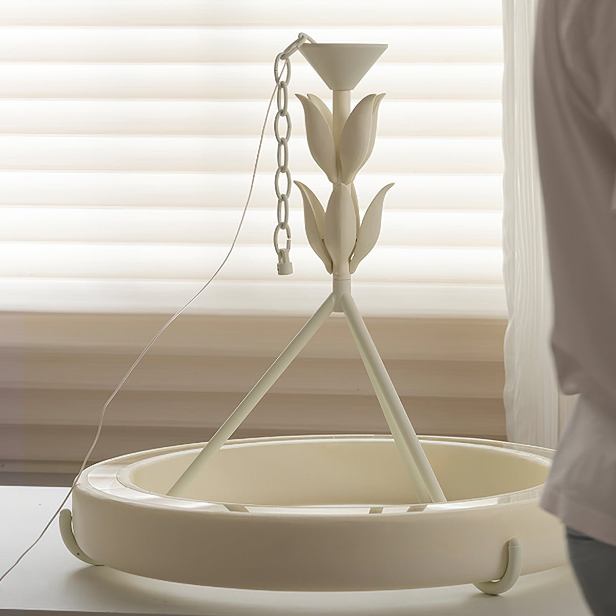 Athena Plaster Ring Chandelier