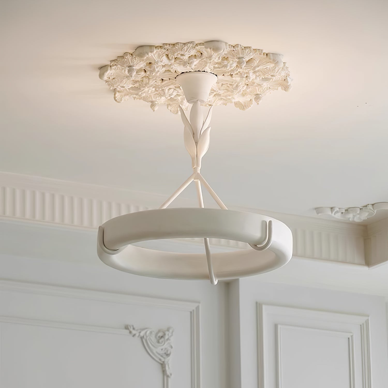 Athena Plaster Ring Chandelier