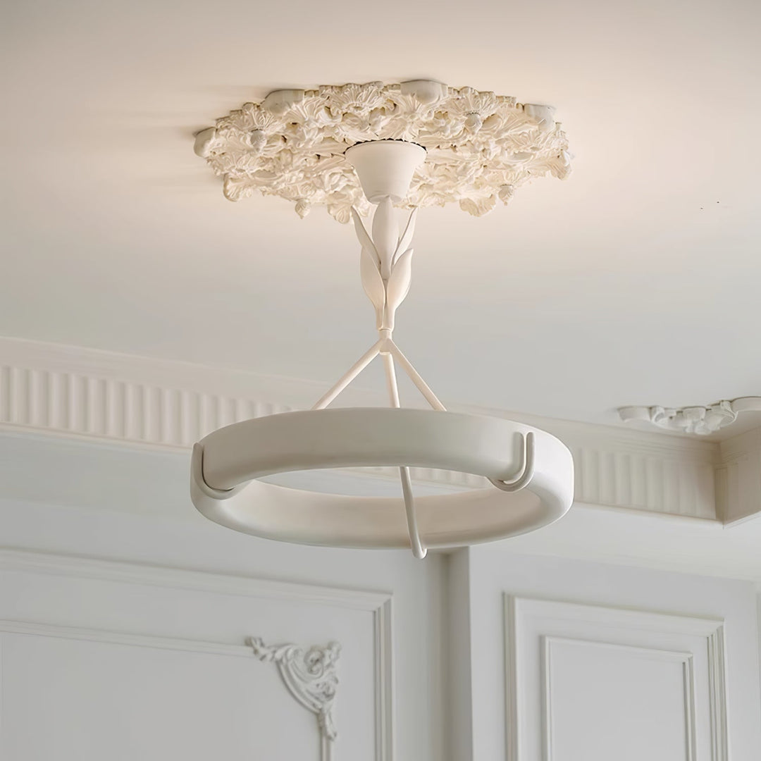 Athena Plaster Ring Chandelier