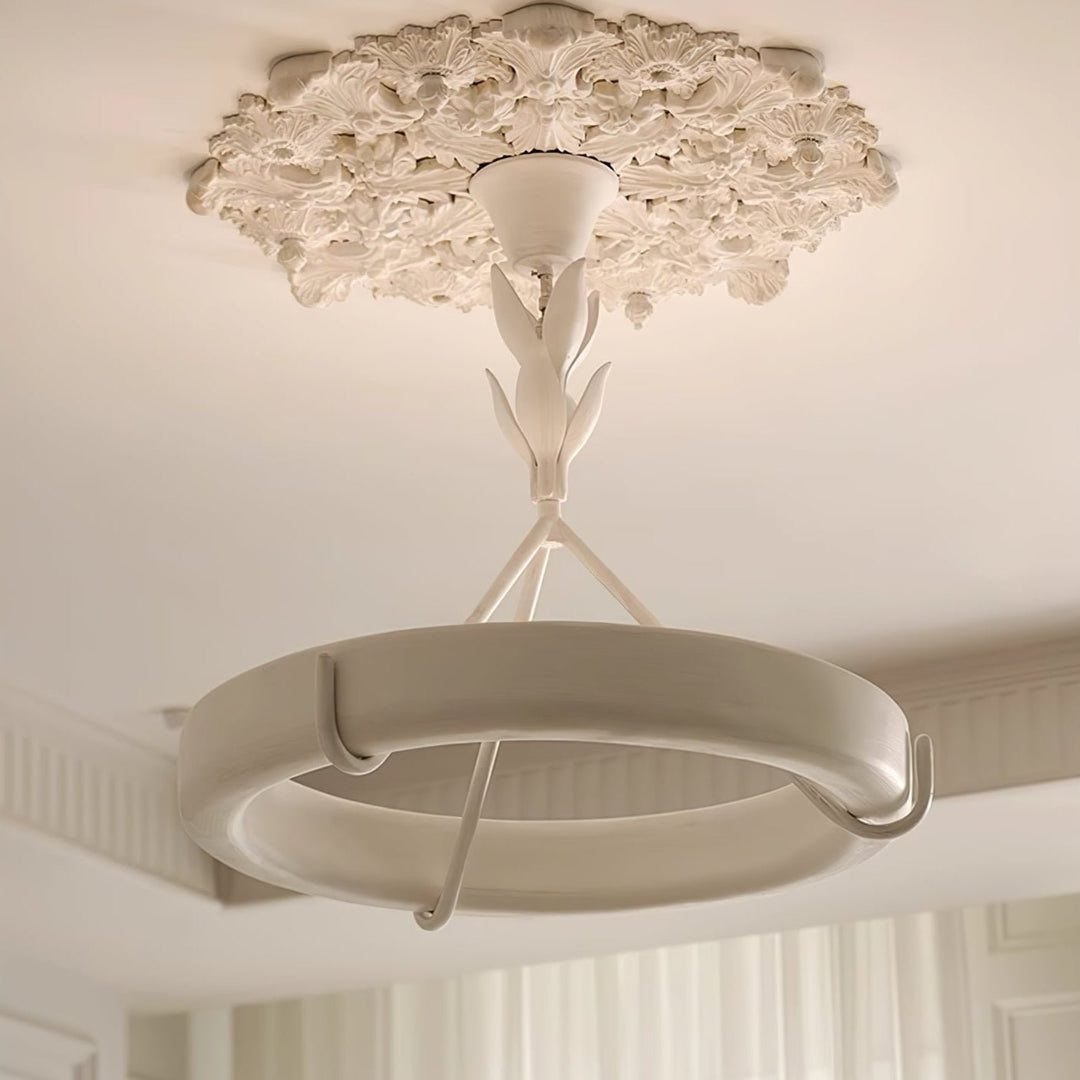 Athena Plaster Ring Chandelier