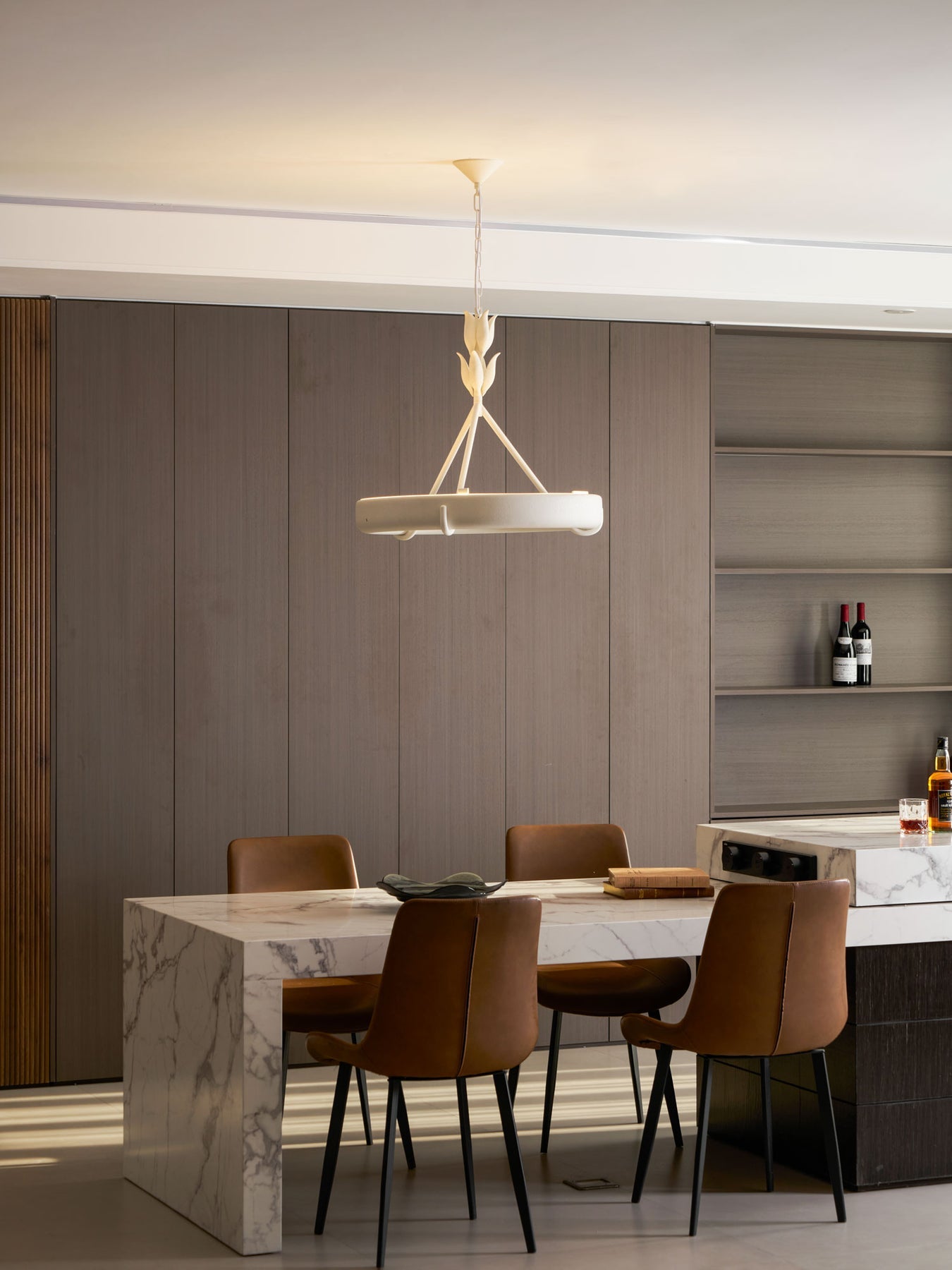 Athena Plaster Ring Chandelier