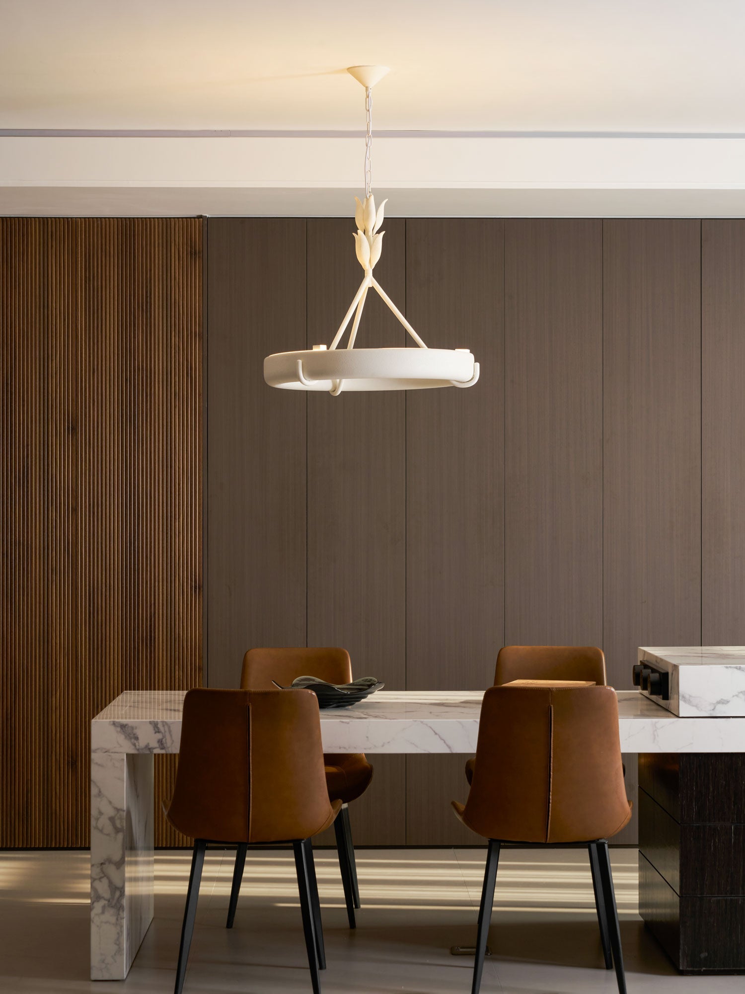 Athena Plaster Ring Chandelier
