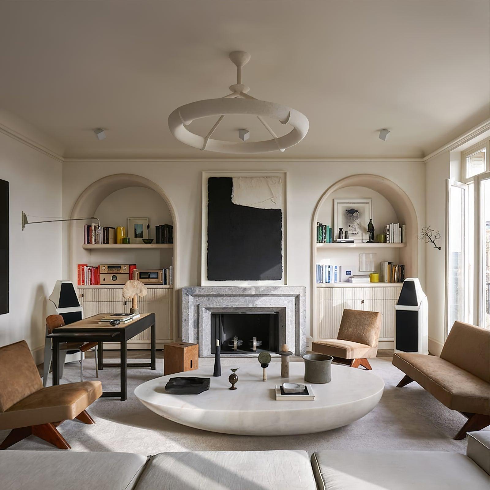 Athena Plaster Ring Chandelier