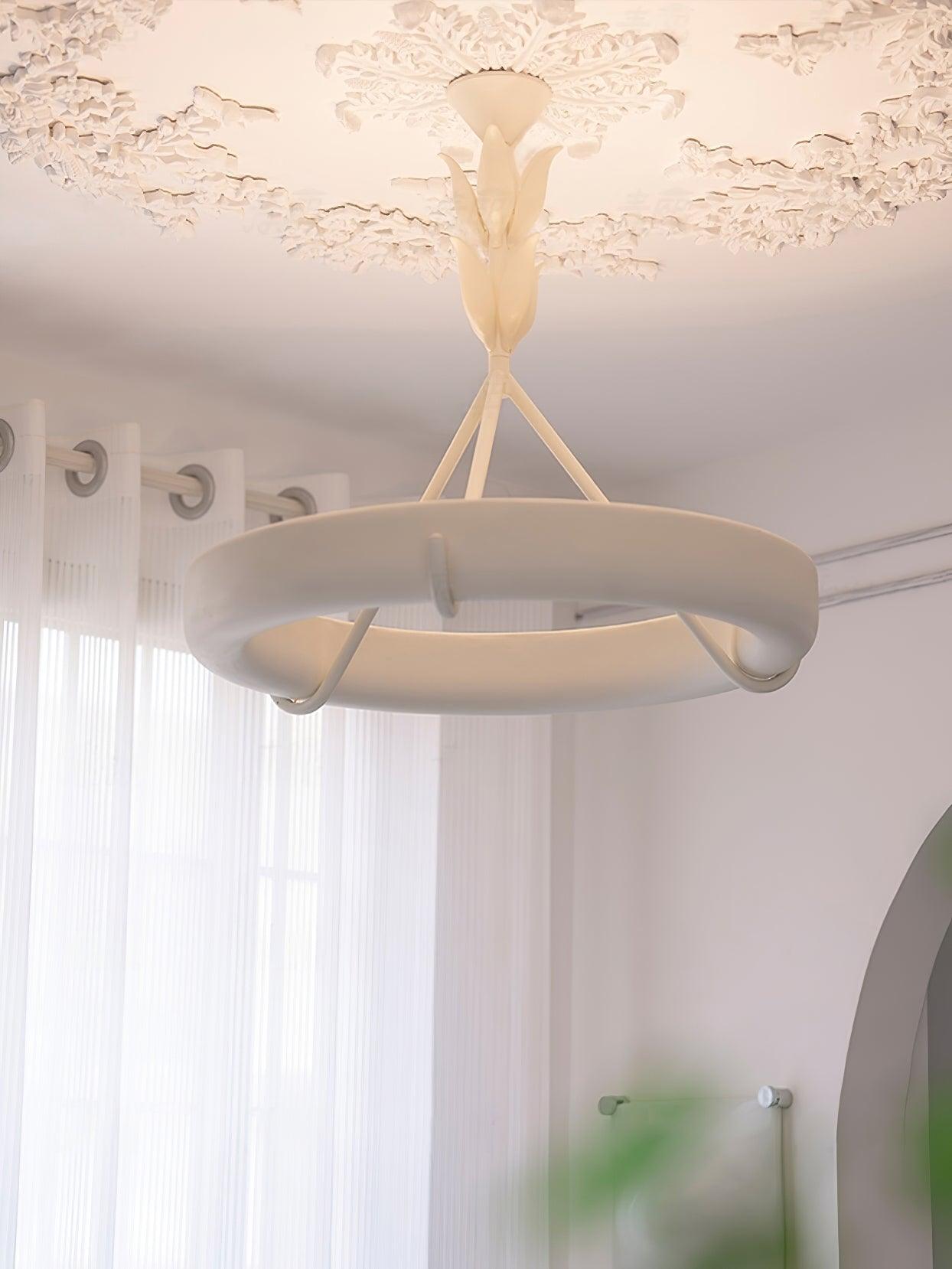 Athena Plaster Ring Chandelier