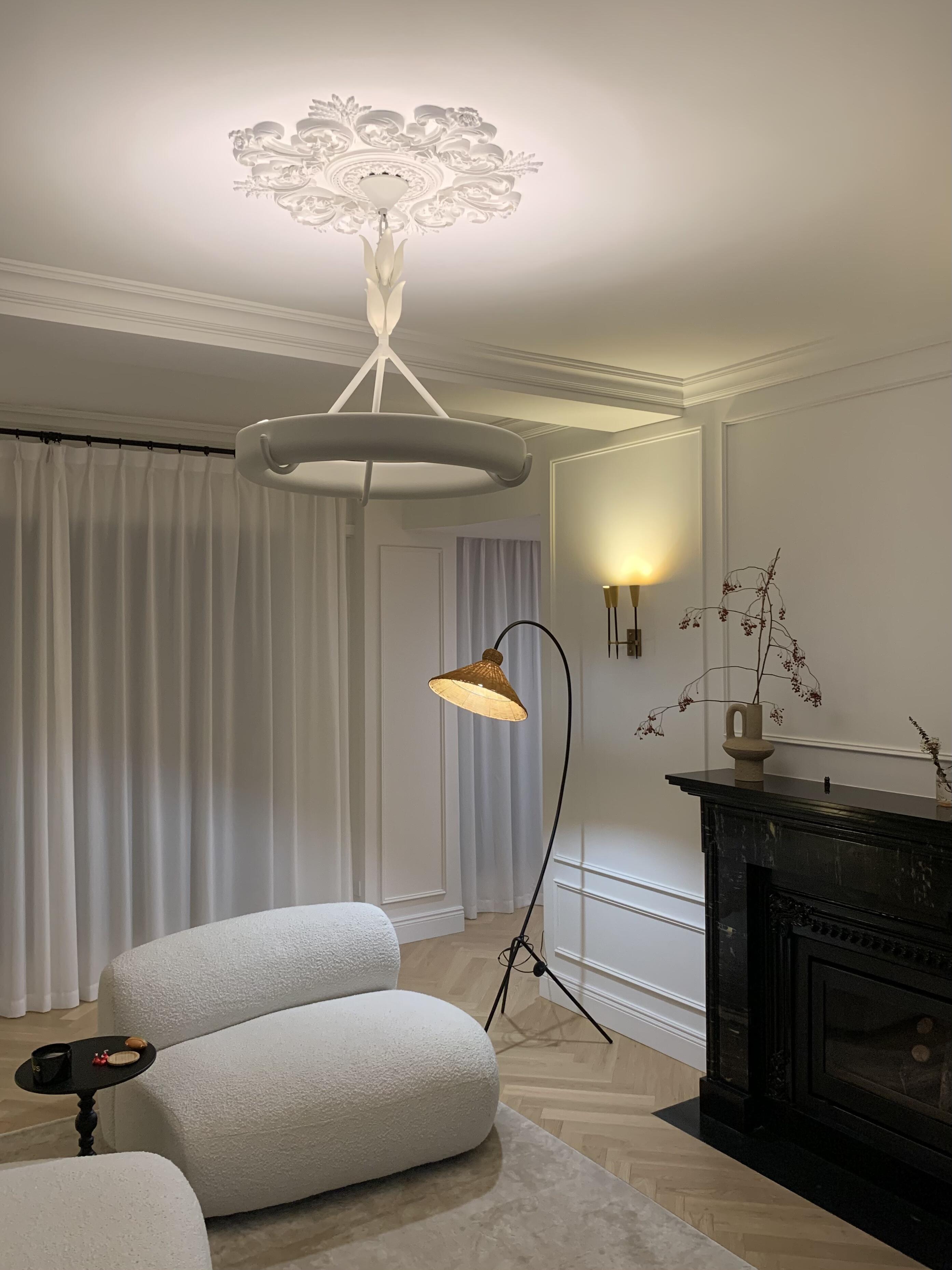 Athena Plaster Ring Chandelier