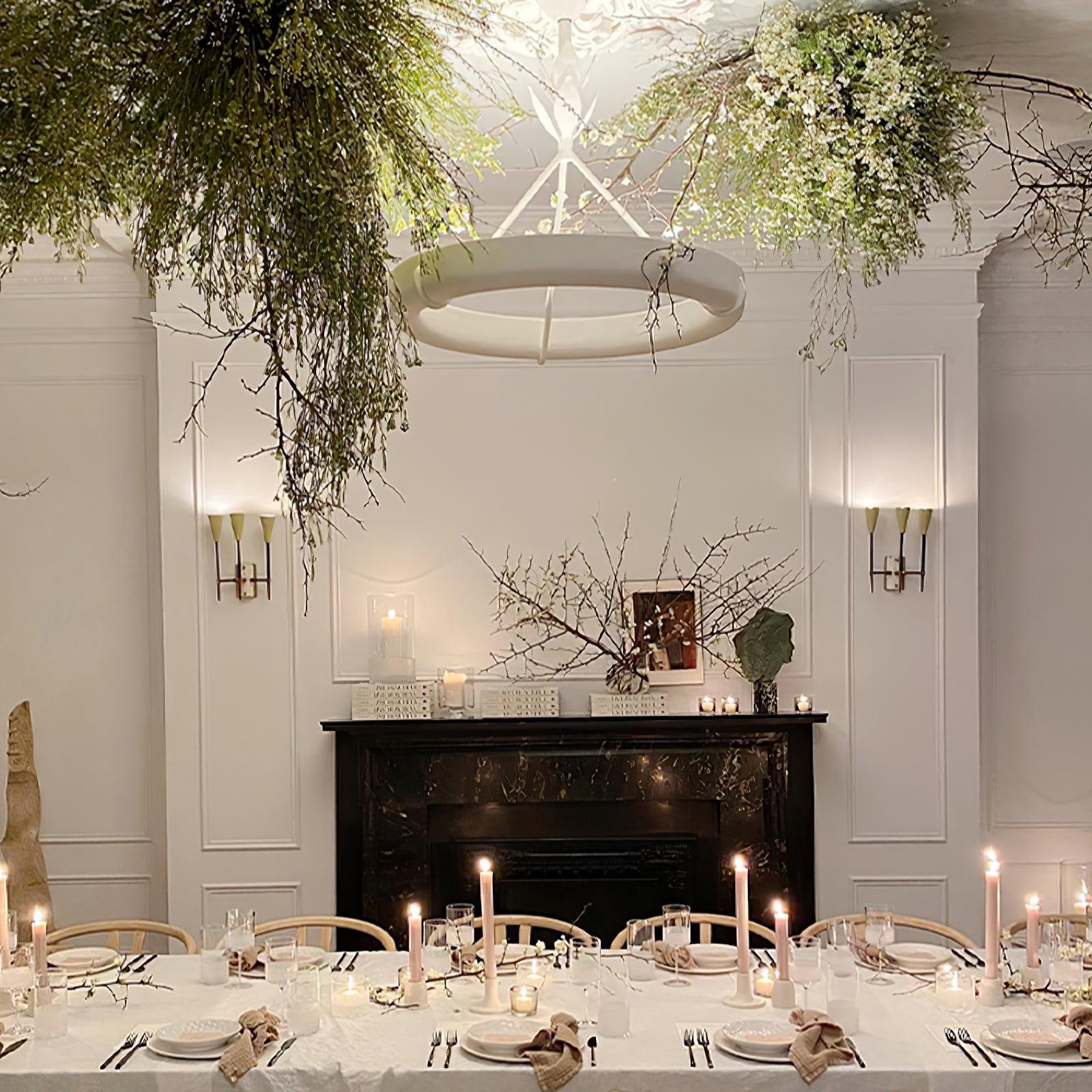 Athena Plaster Ring Chandelier