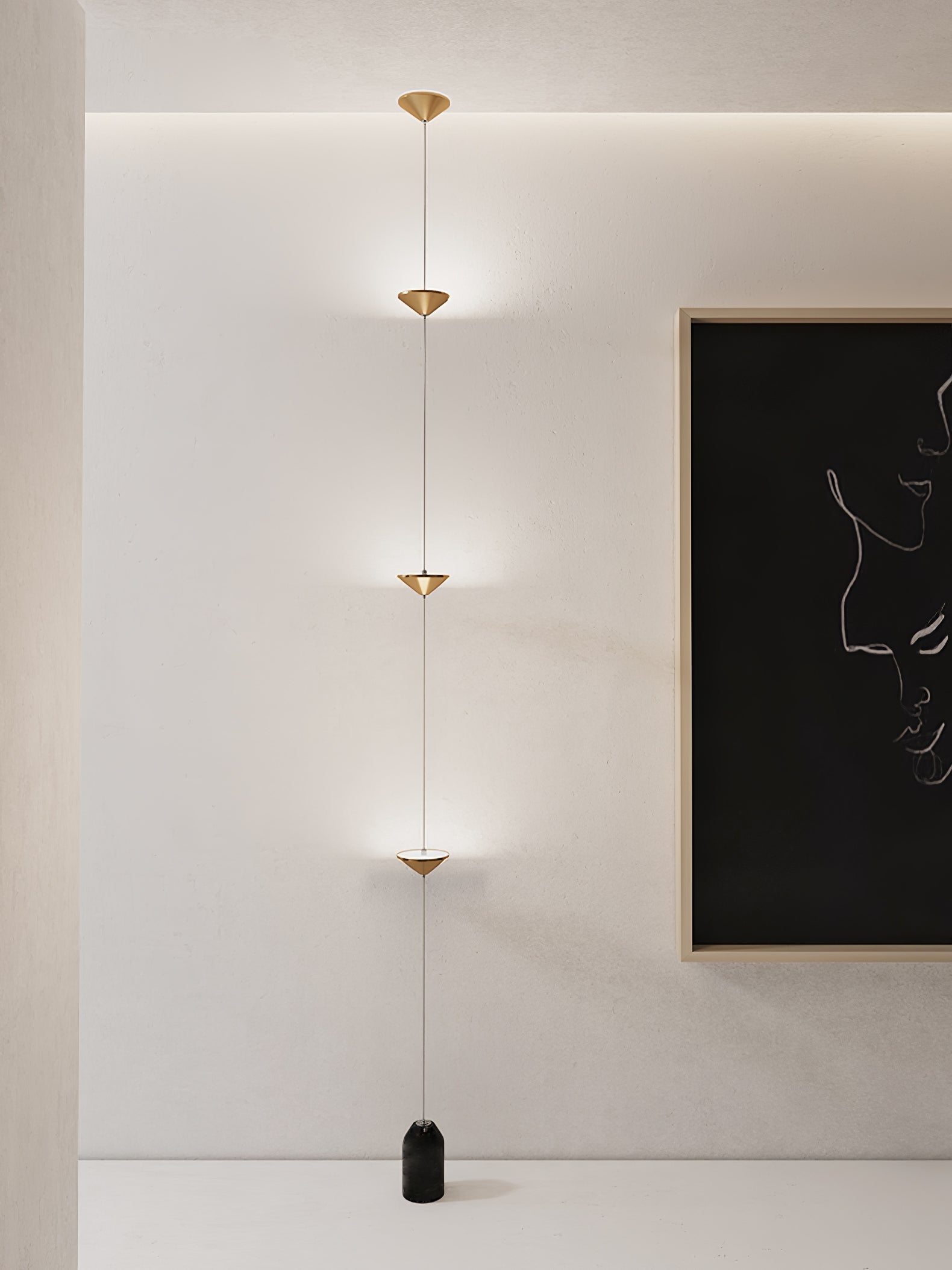 Aurevane Marble Tension Floor Lamp