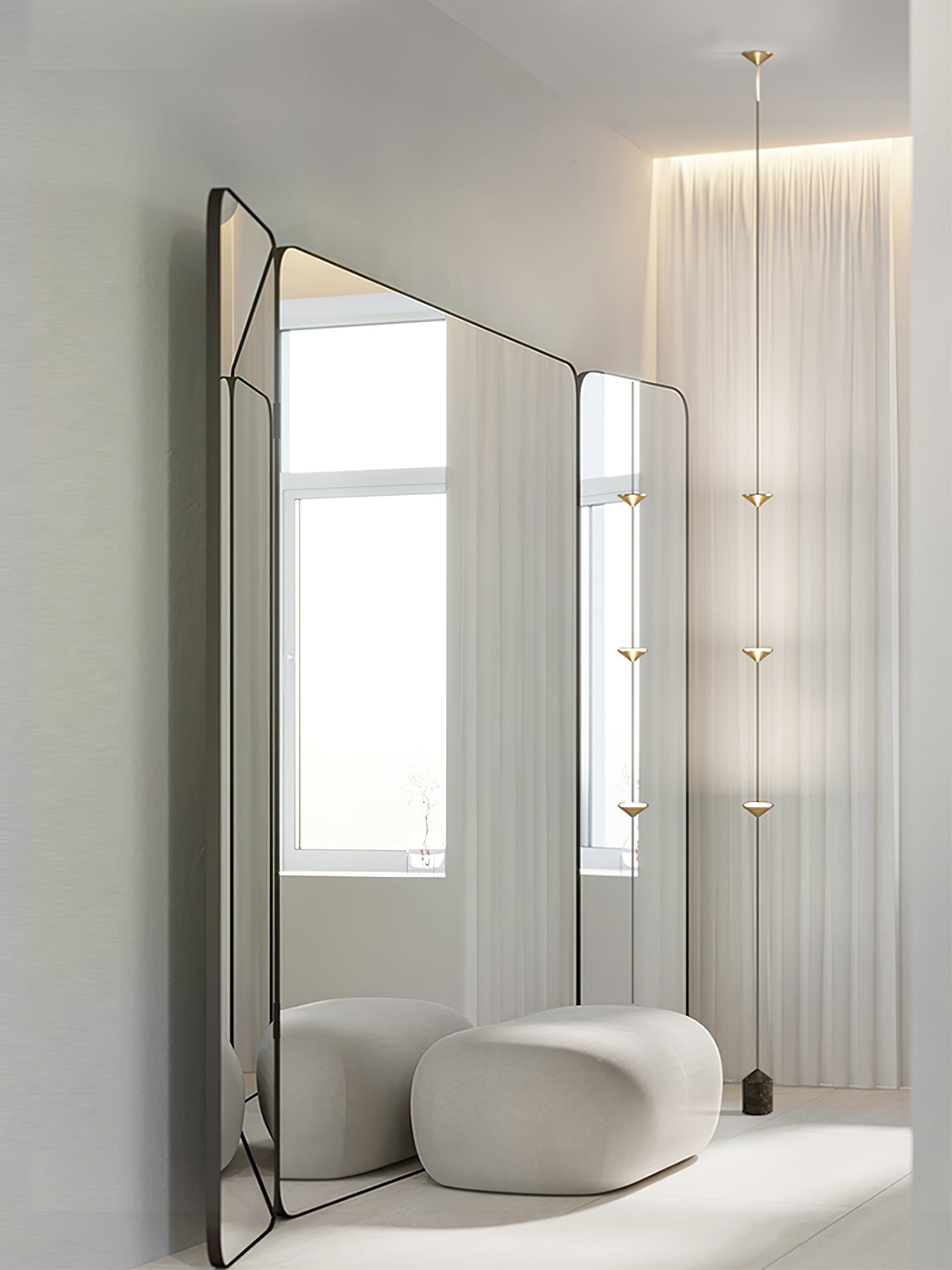 Aurevane Marble Tension Floor Lamp