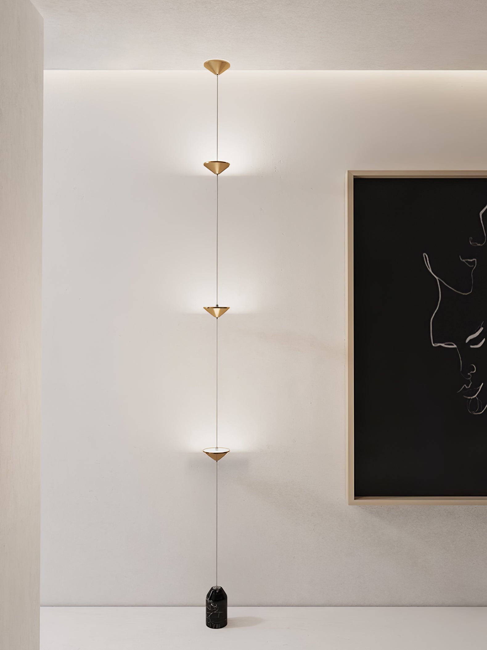Aurevane Marble Tension Floor Lamp