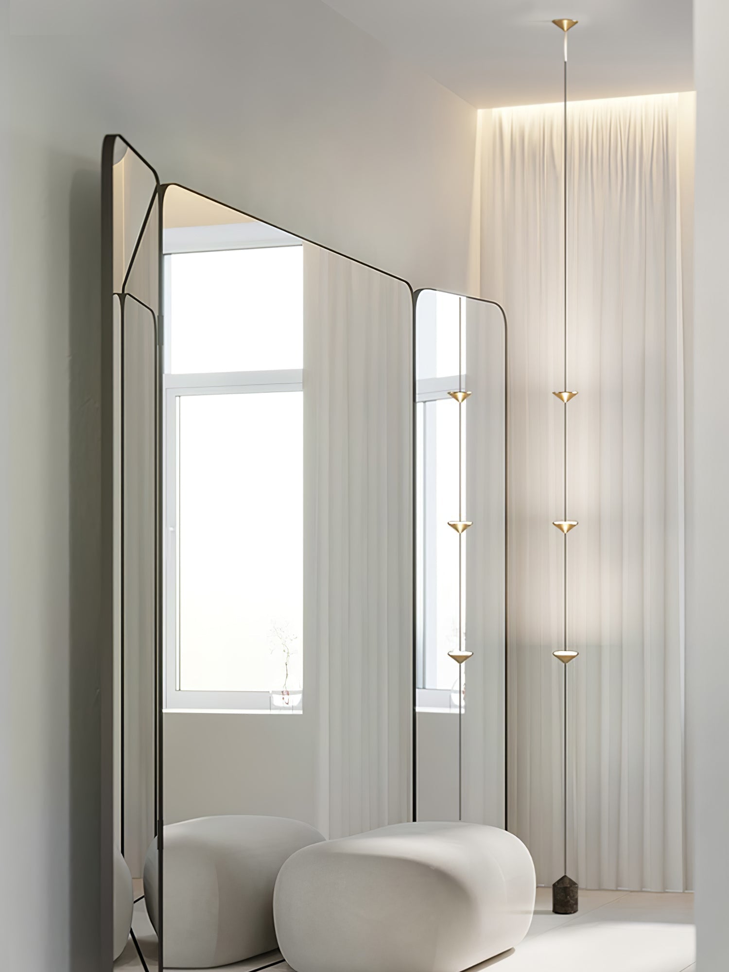Aurevane Marble Tension Floor Lamp