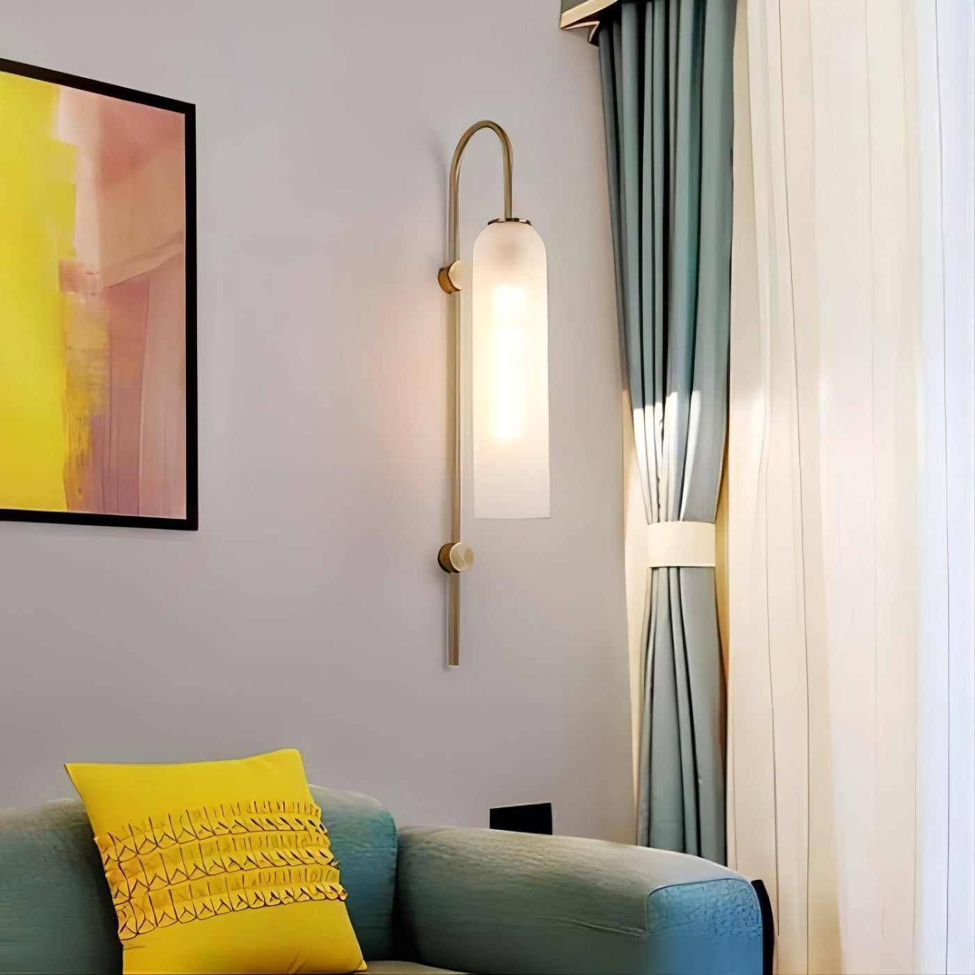Caelora Arc Glass Wall Sconce