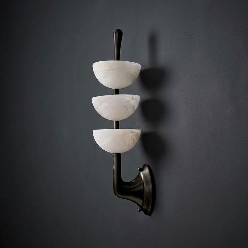 Aurevia Triple Alabaster Wall Sconce