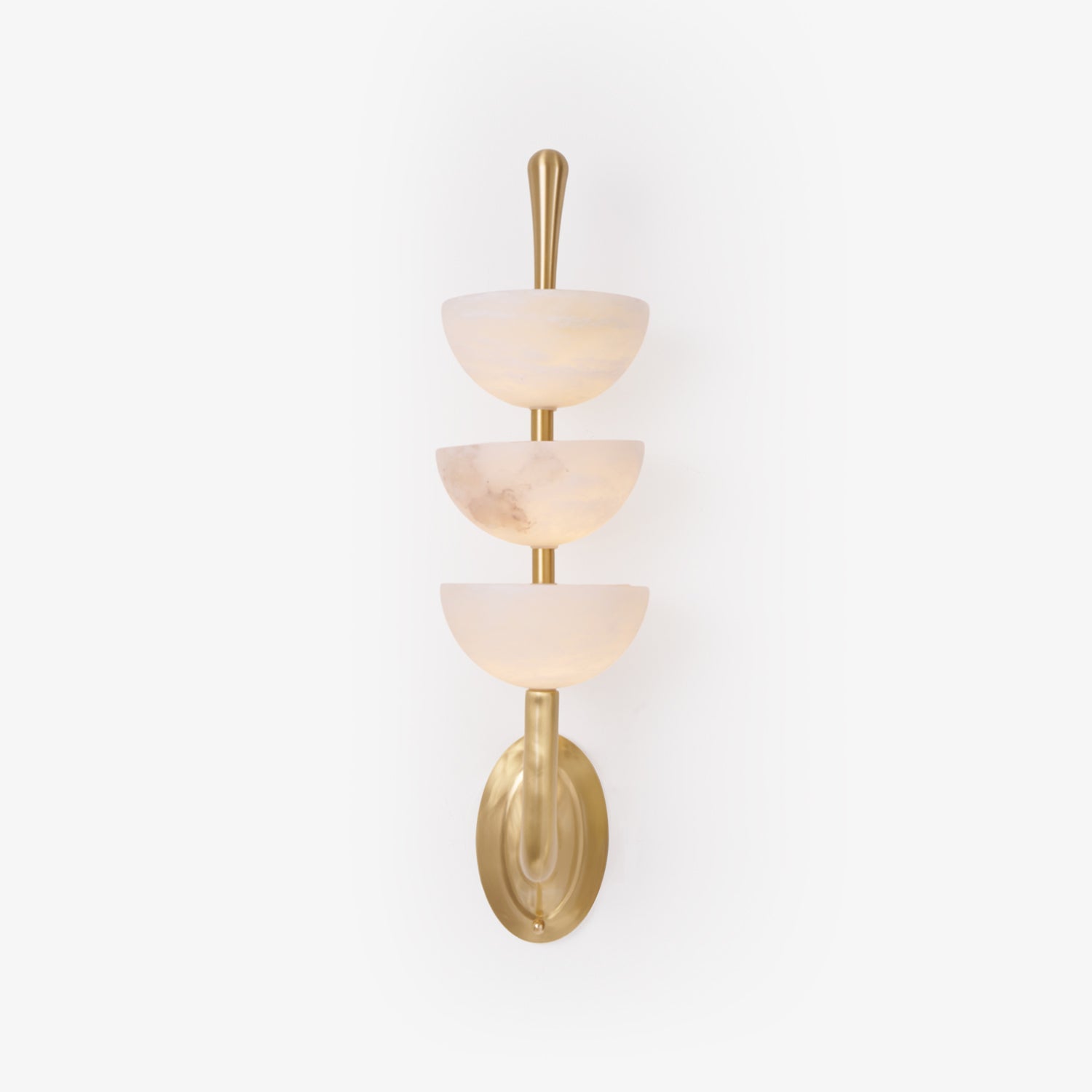 Aurevia Triple Alabaster Wall Sconce