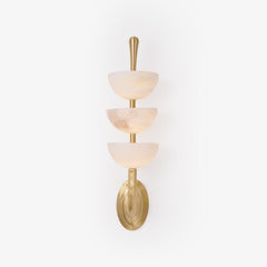 Aurevia Triple Alabaster Wall Sconce