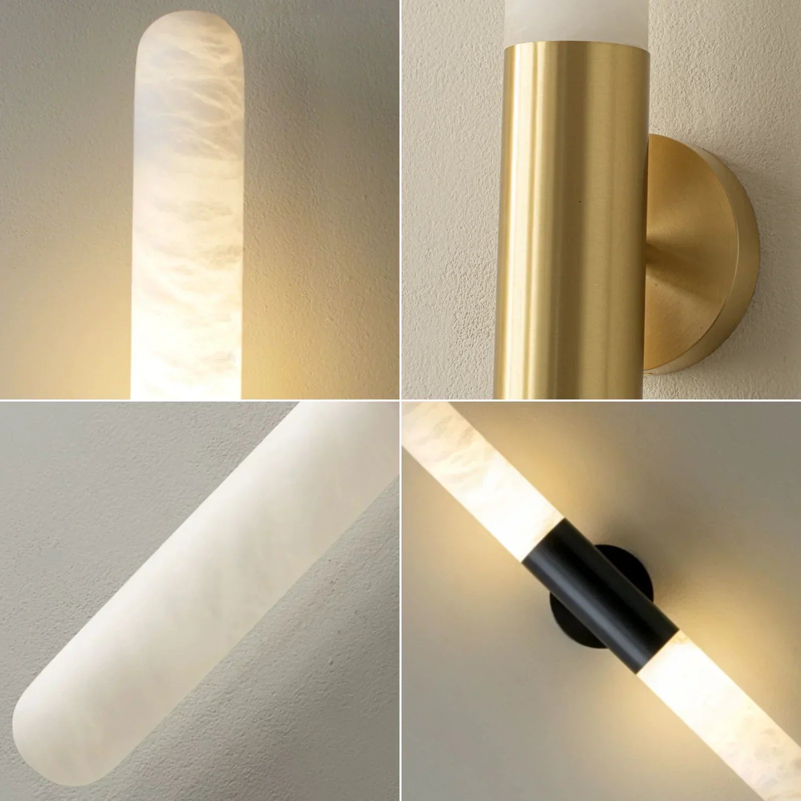 Aurevon Alabaster Linear Wall Sconce