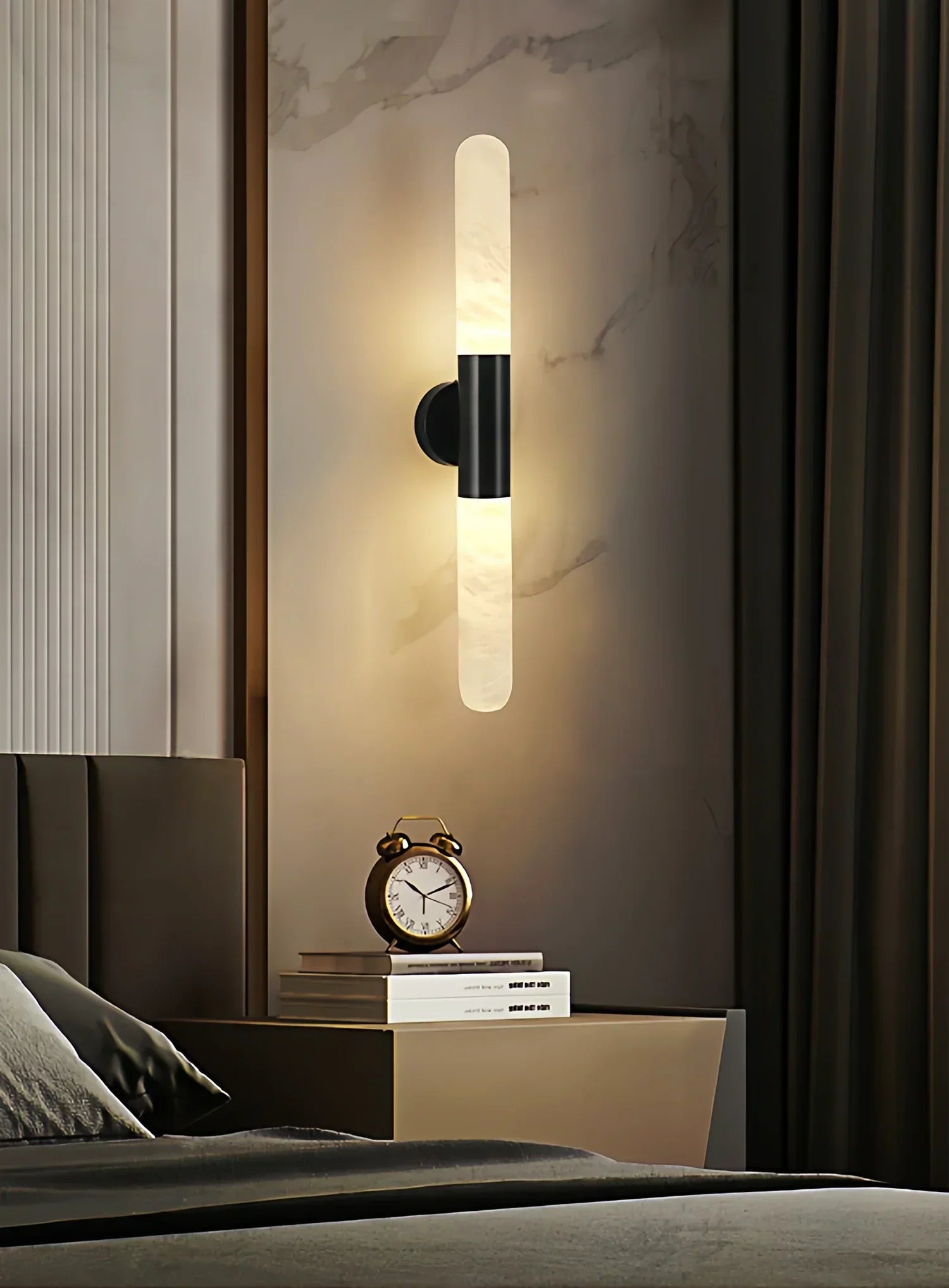 Aurevon Alabaster Linear Wall Sconce