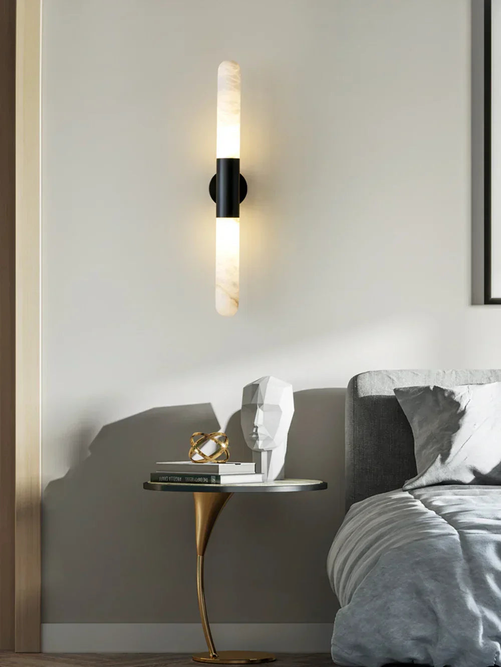 Aurevon Alabaster Linear Wall Sconce