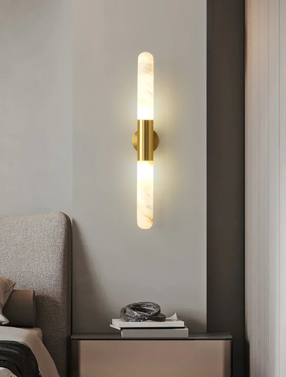 Aurevon Alabaster Linear Wall Sconce