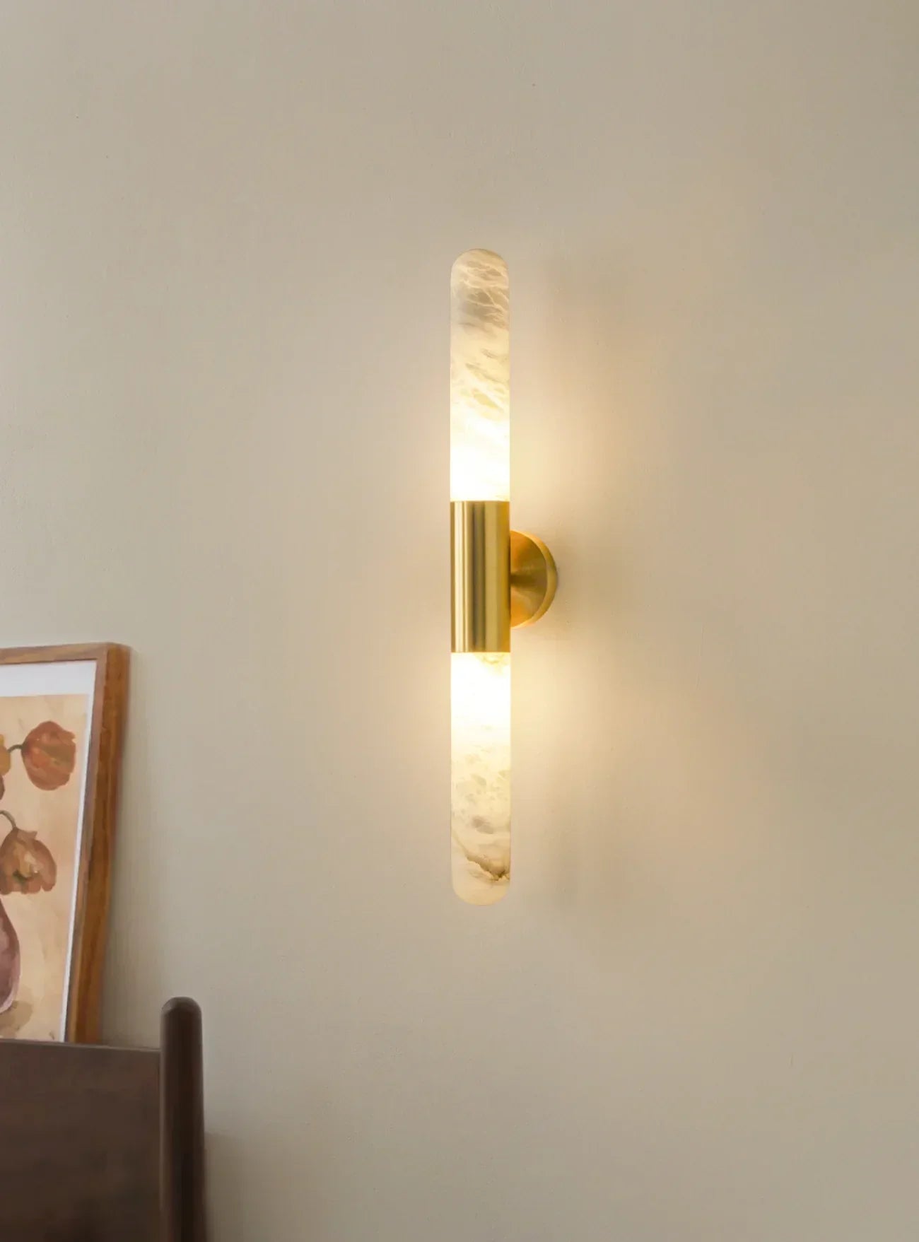 Aurevon Alabaster Linear Wall Sconce