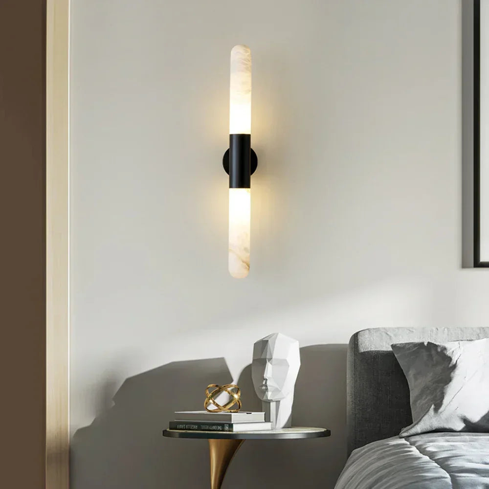 Aurevon Alabaster Linear Wall Sconce
