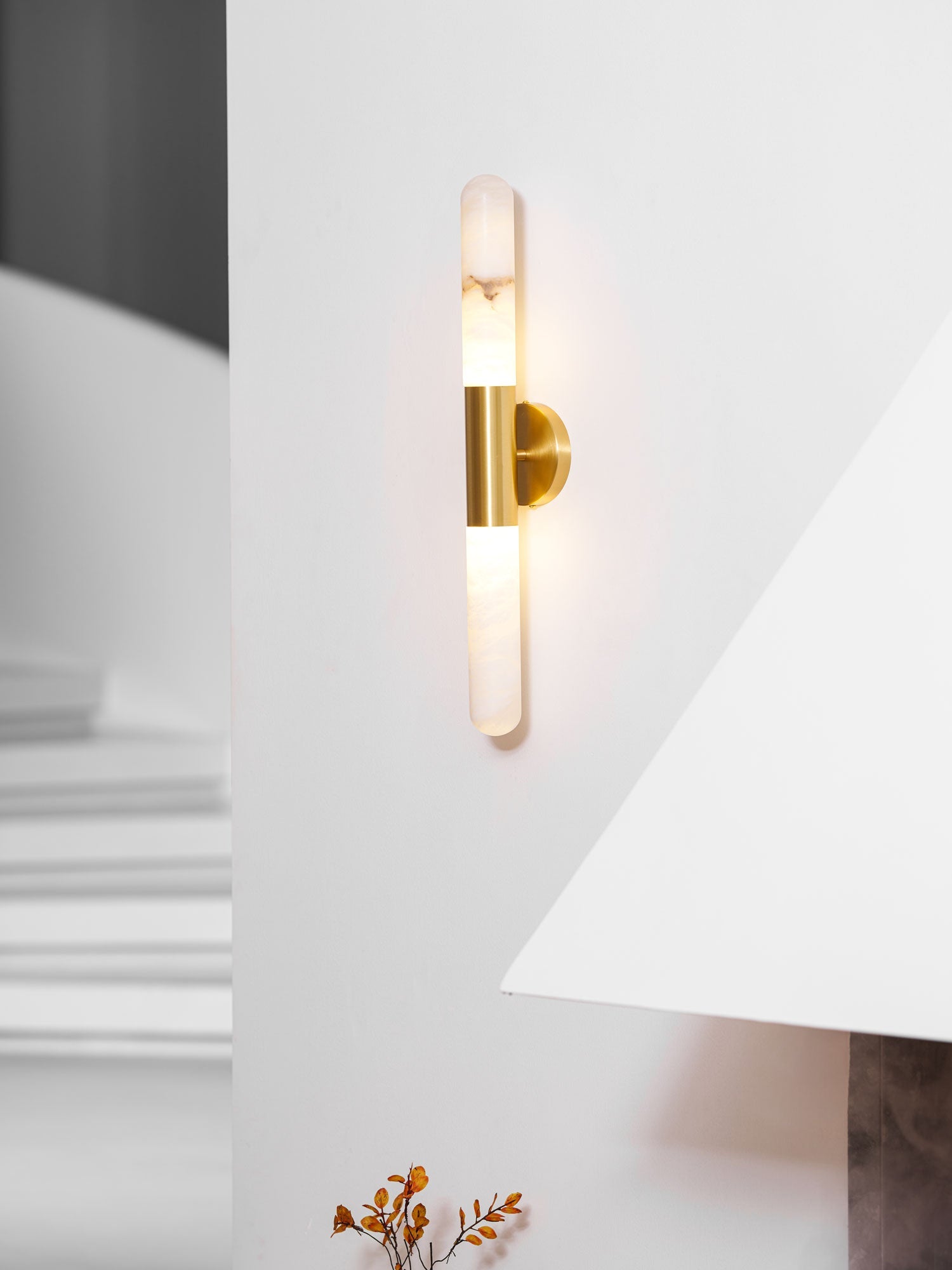 Aurevon Alabaster Linear Wall Sconce