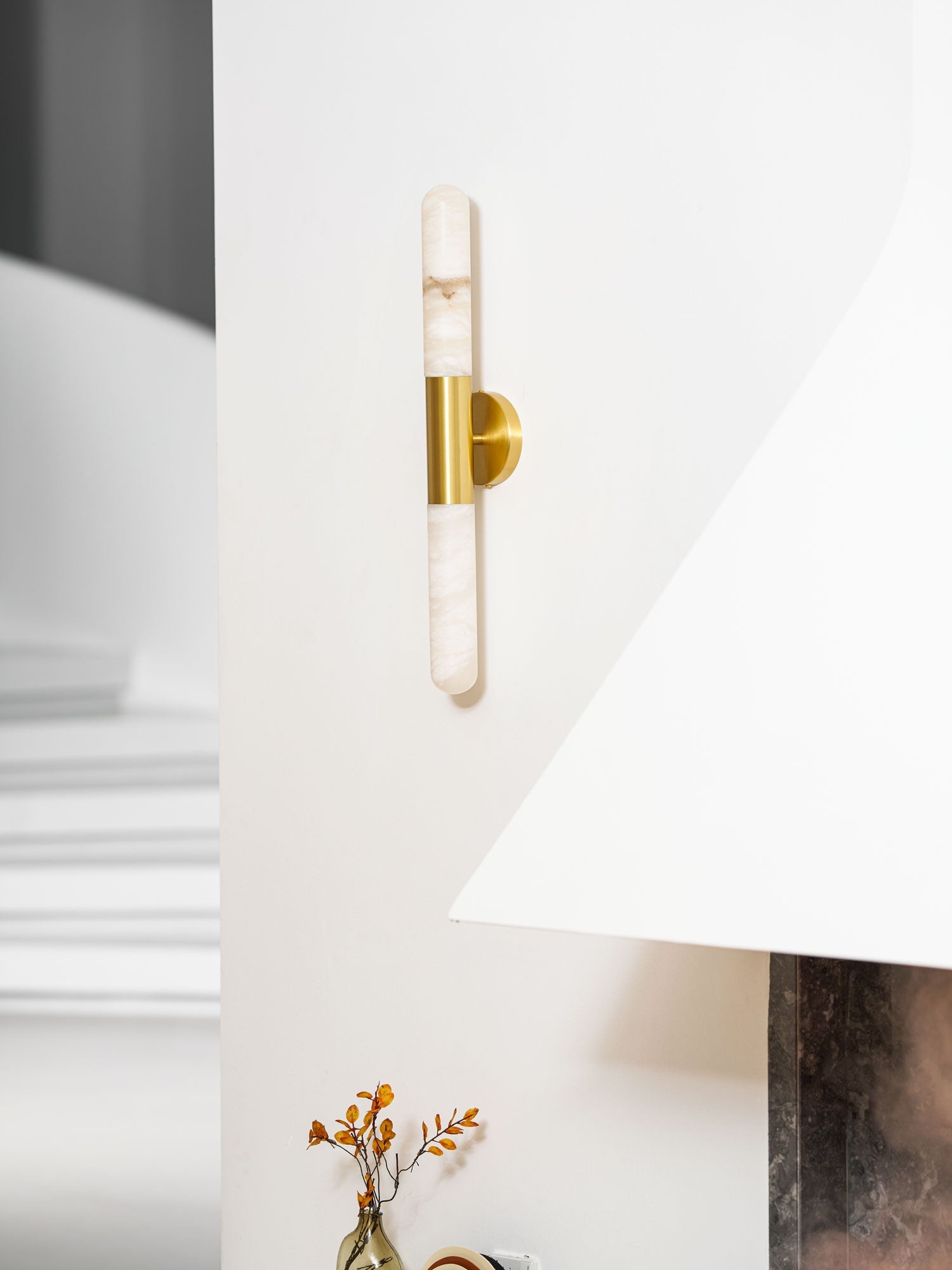 Aurevon Alabaster Linear Wall Sconce