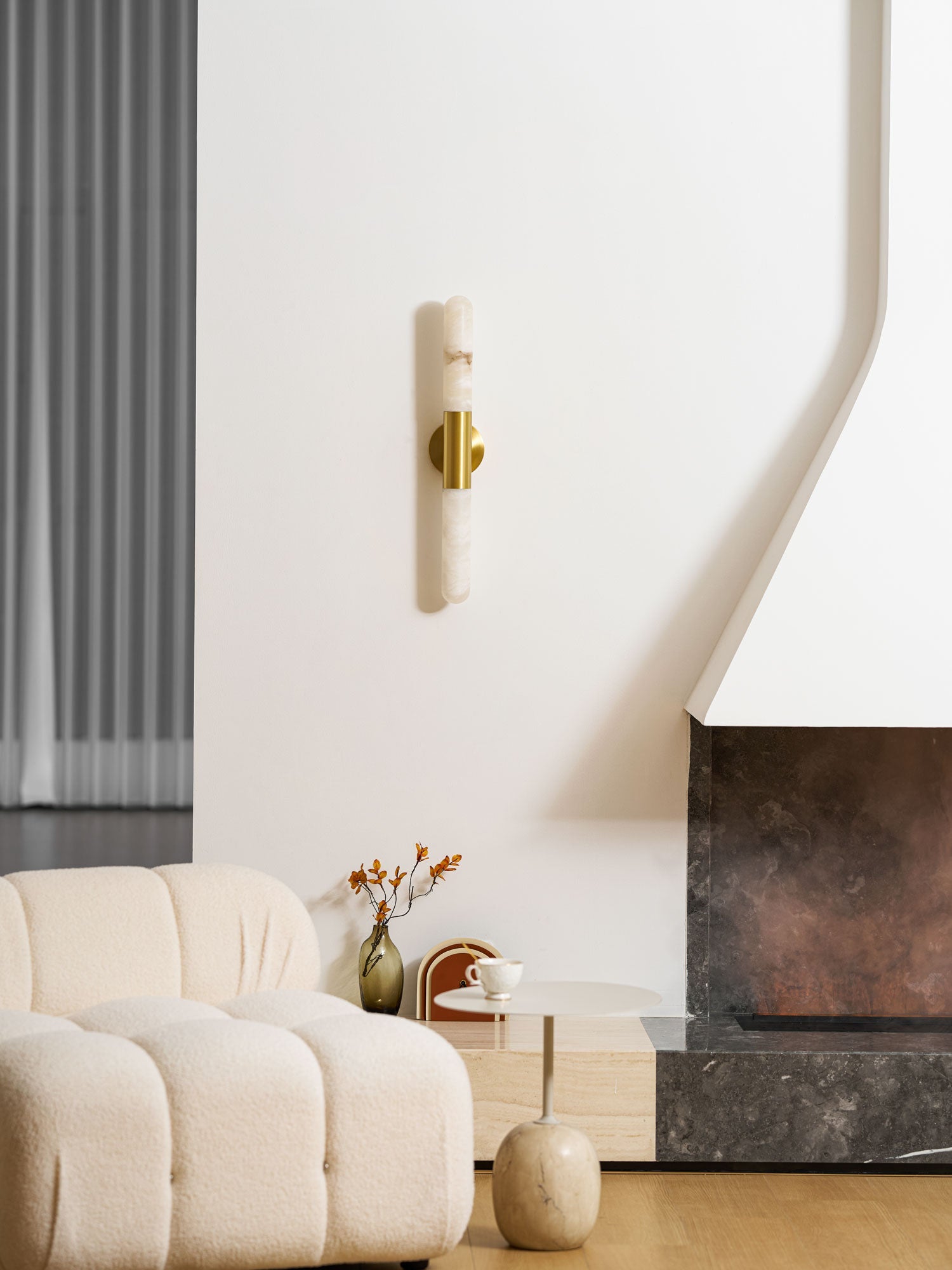 Aurevon Alabaster Linear Wall Sconce