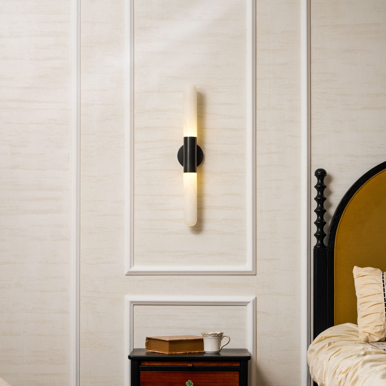 Aurevon Alabaster Linear Wall Sconce