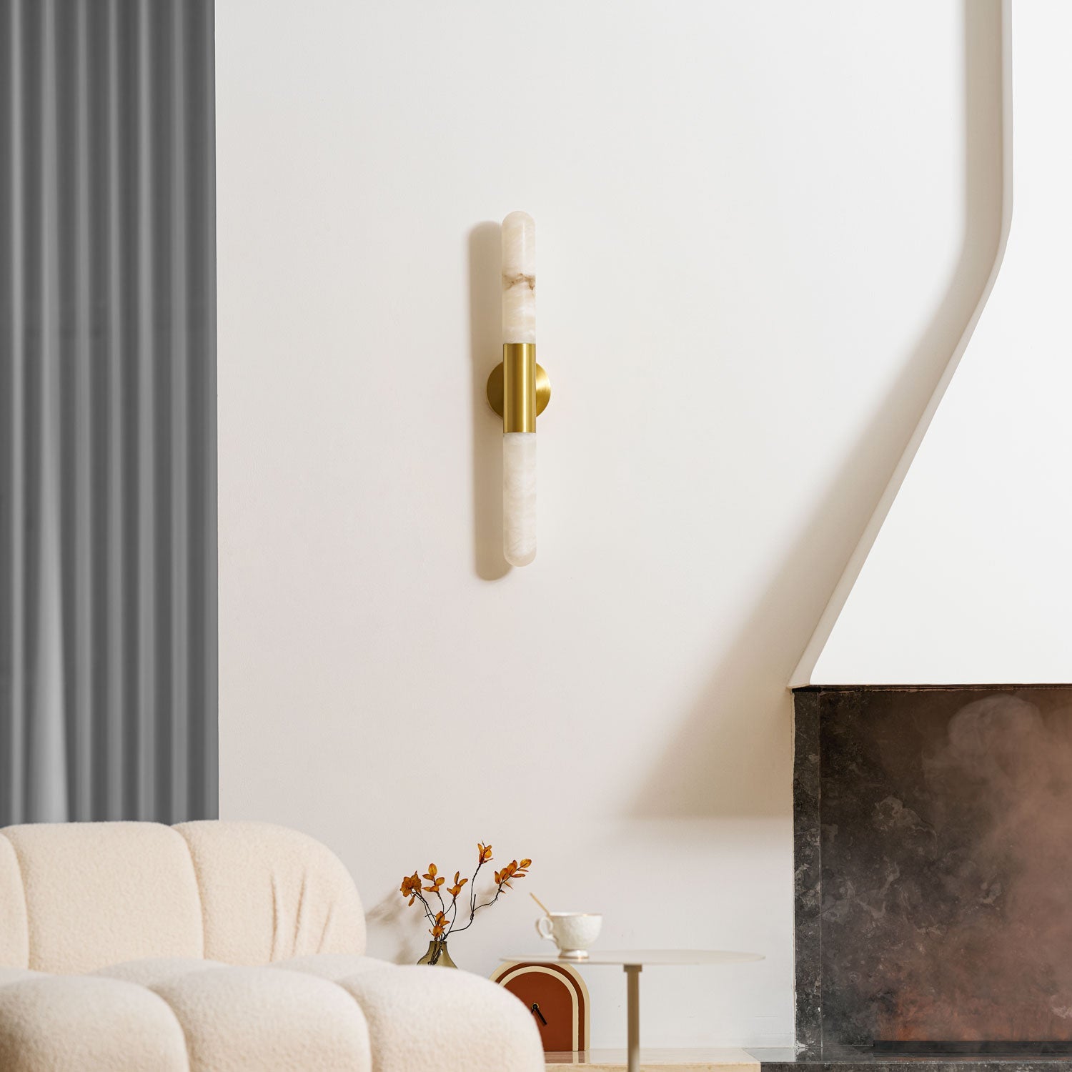 Aurevon Alabaster Linear Wall Sconce
