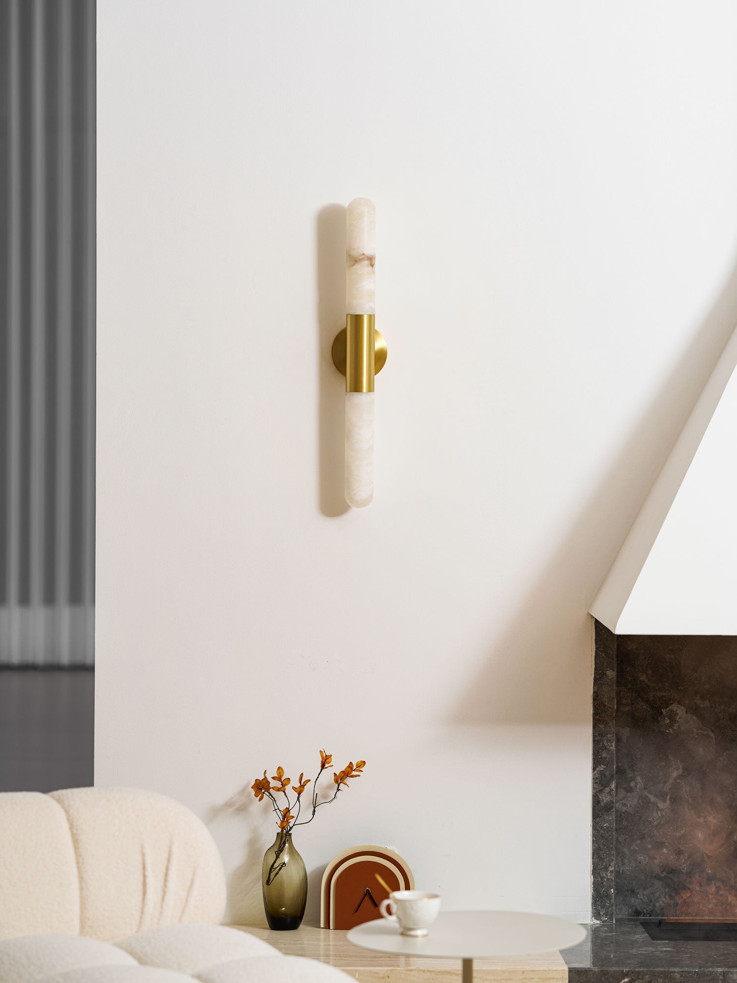 Aurevon Alabaster Linear Wall Sconce