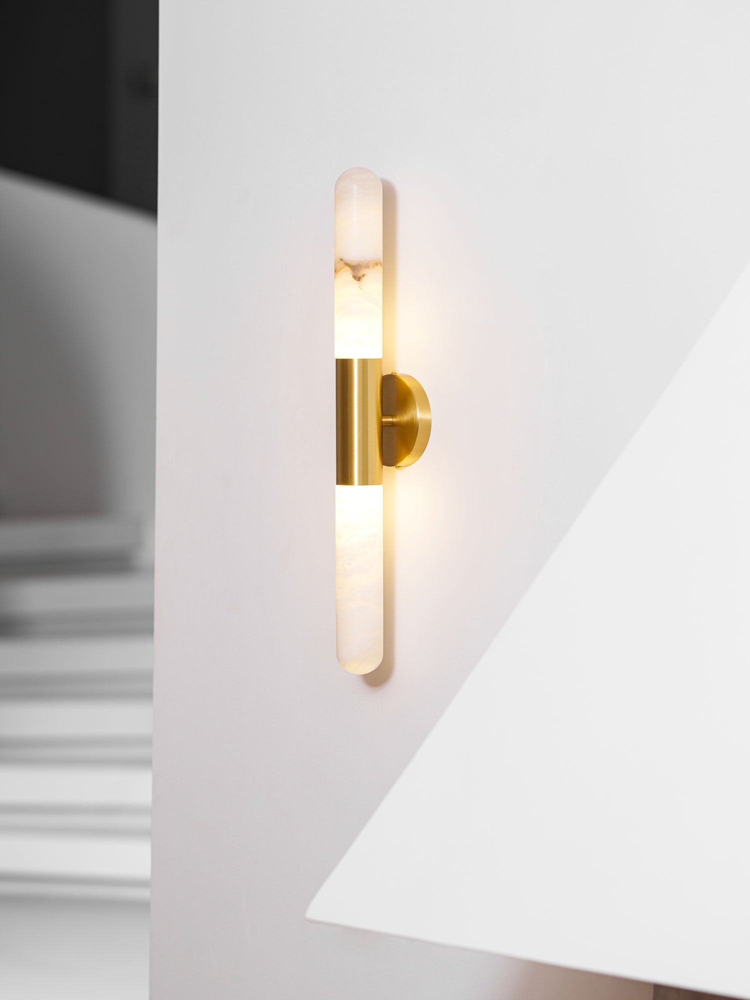 Aurevon Alabaster Linear Wall Sconce