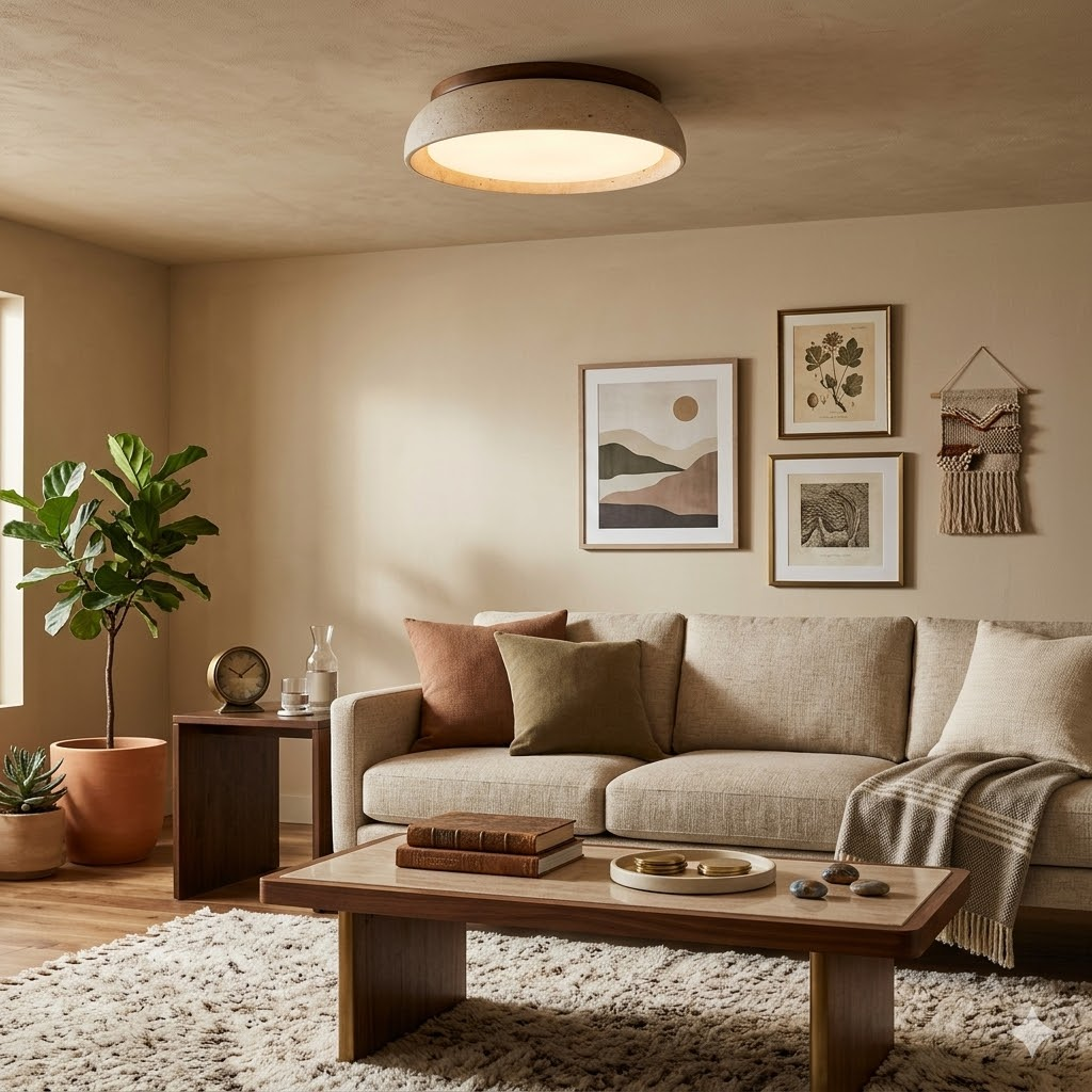 Aurevon Travertine Ceiling Light