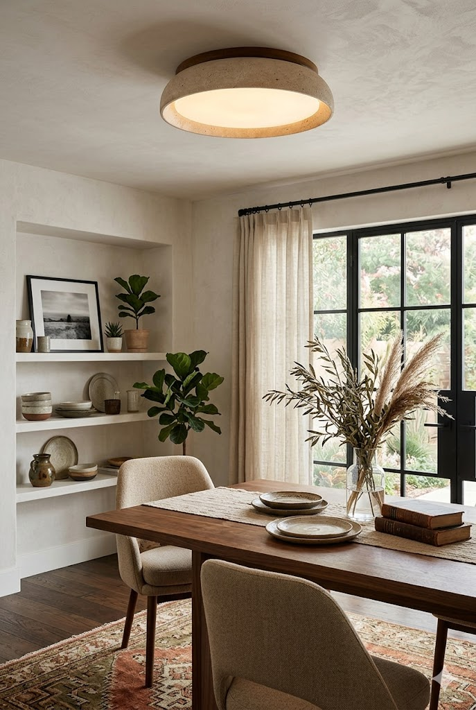 Aurevon Travertine Ceiling Light