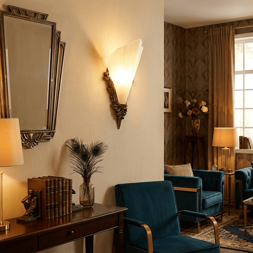 Aurivelle Deco Glass Wall Sconce