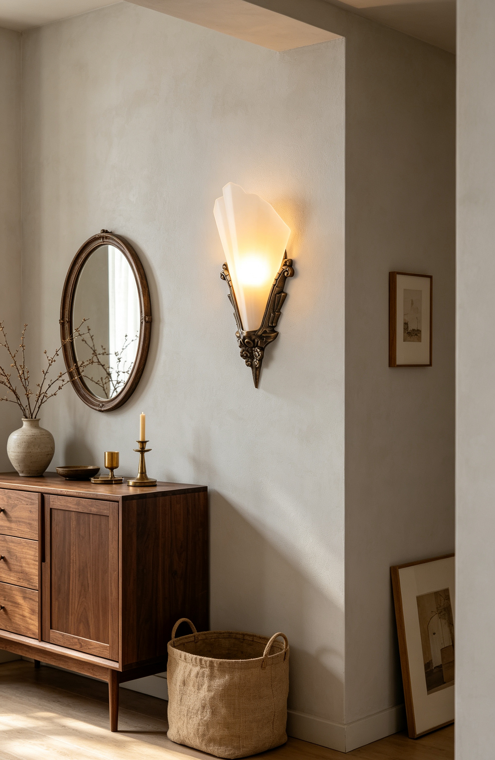 Aurivelle Deco Glass Wall Sconce