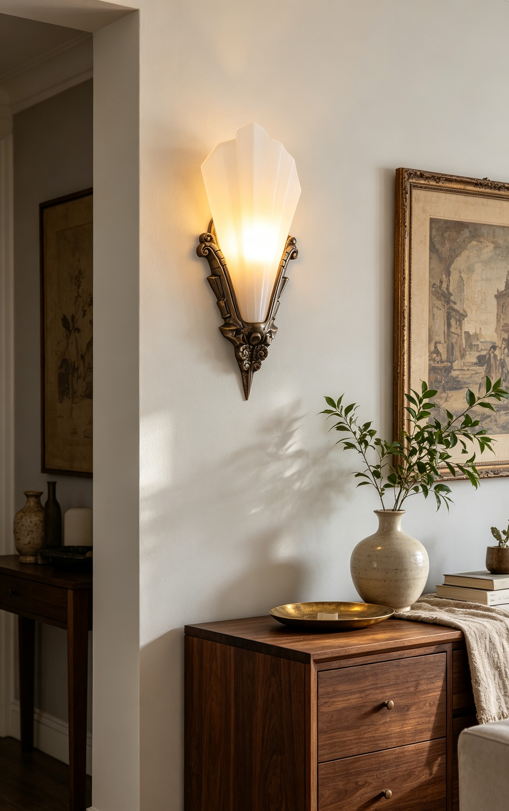 Aurivelle Deco Glass Wall Sconce