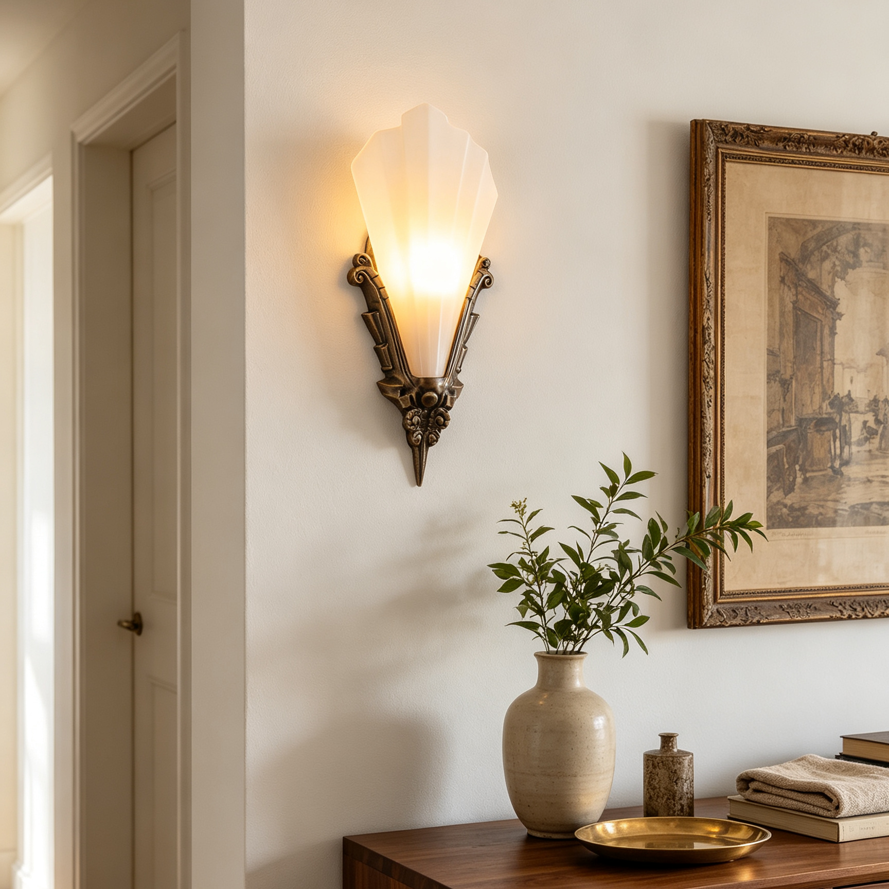 Aurivelle Deco Glass Wall Sconce
